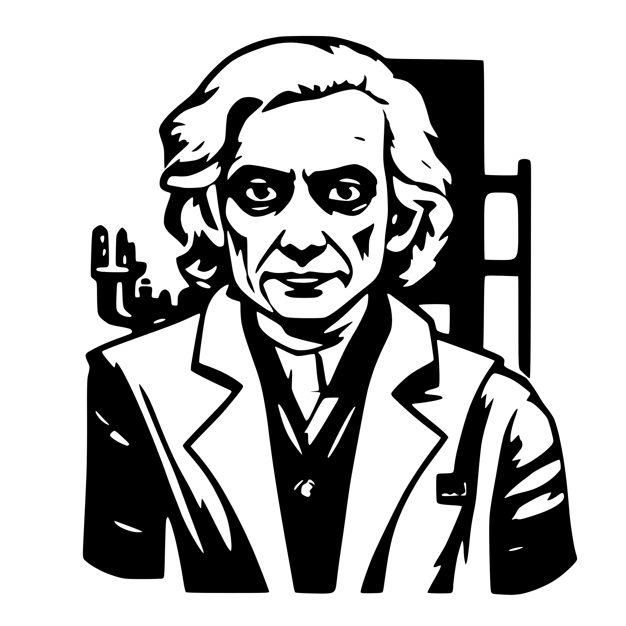 AI-generated SVG of 'evil doctor'