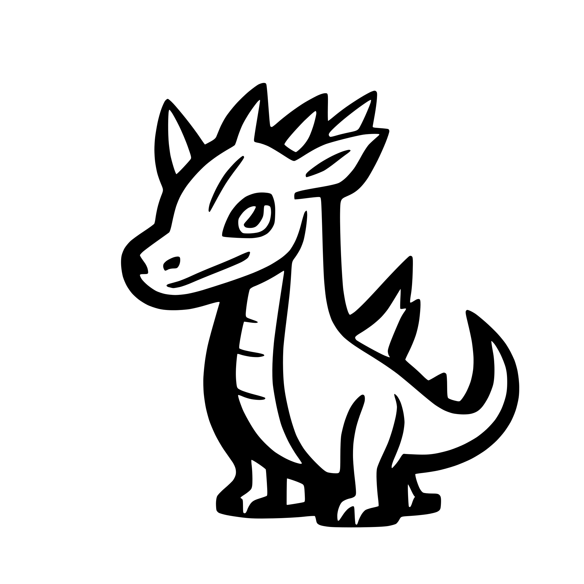 AI-generated SVG of a a dragon