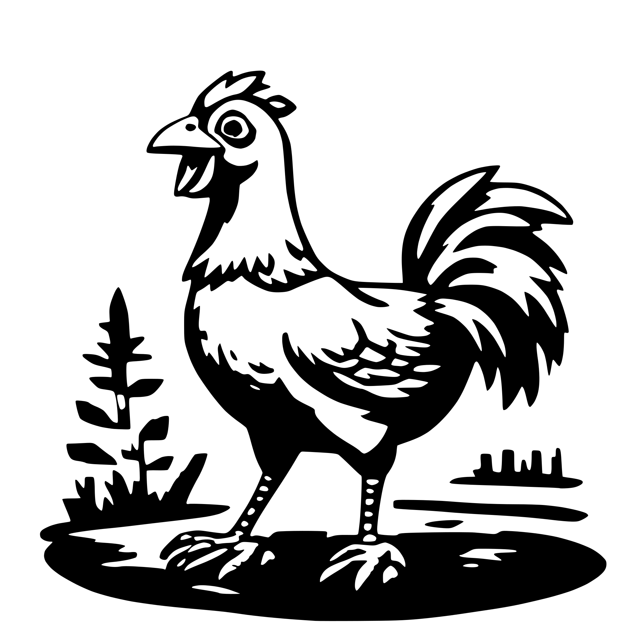 AI-generated SVG of 'Crazy Chicken'