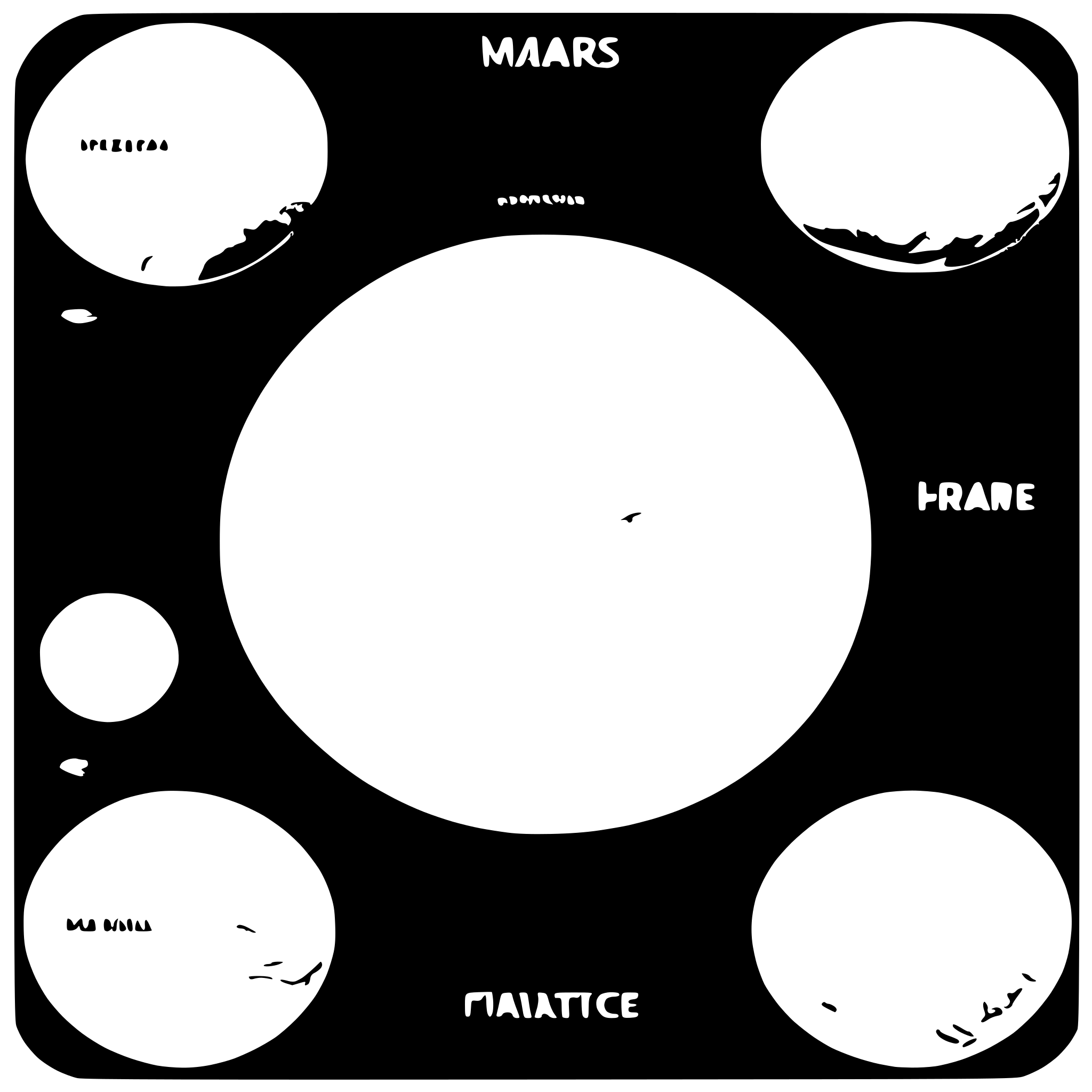 AI-generated SVG of a Political map of terraformed Mars with divisions and provinces labelled, hypothetical planet