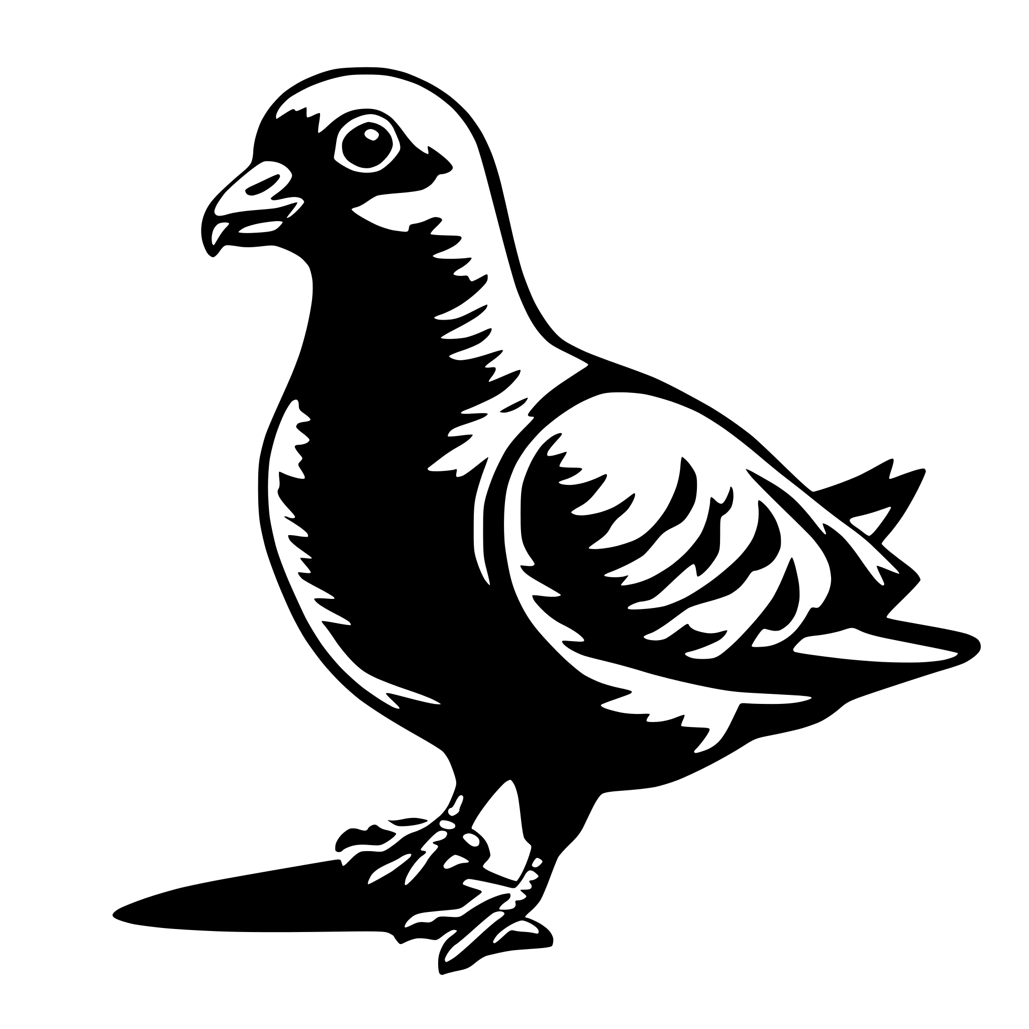 AI-generated SVG of 'carrier pigeon'