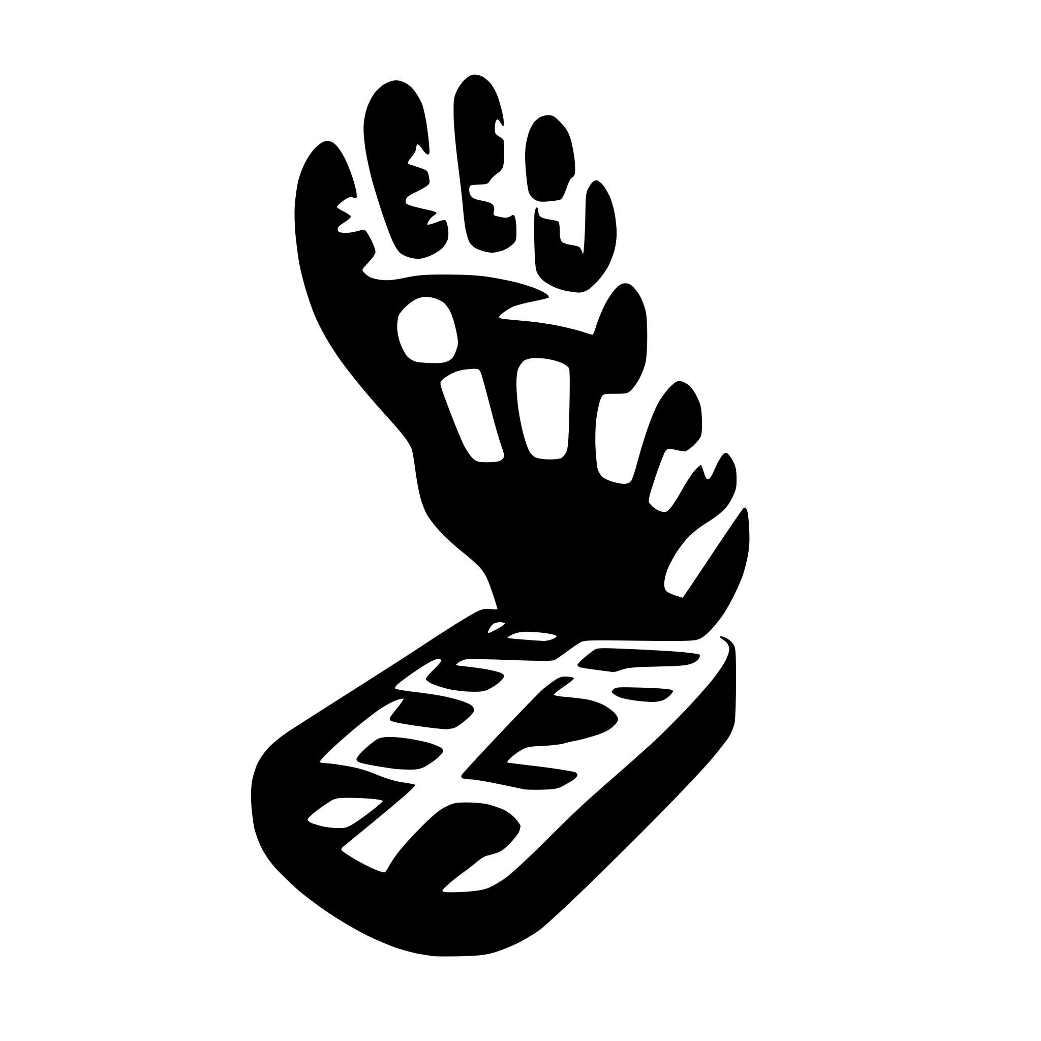 AI-generated SVG of a footstep