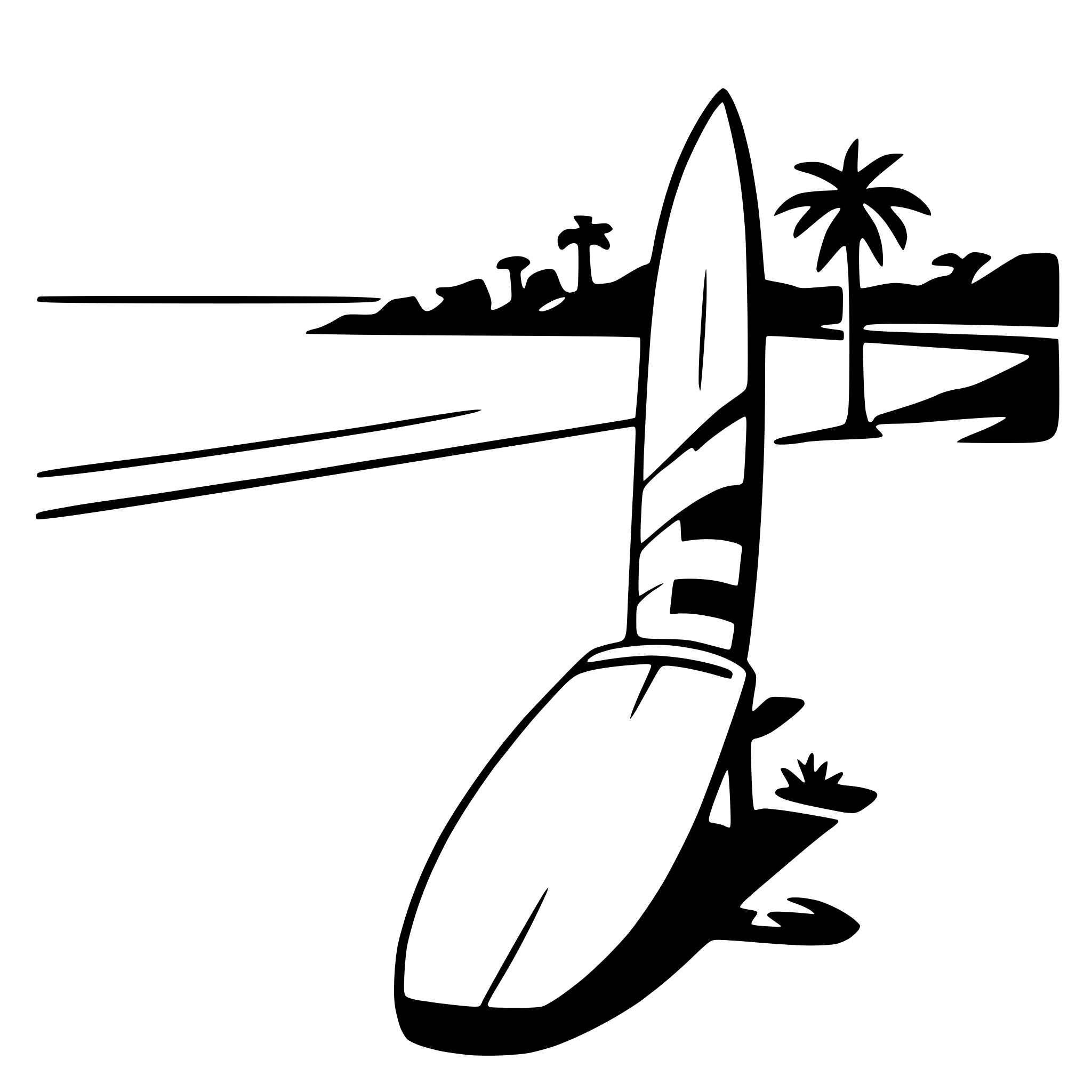 AI-generated SVG of a beach with surfboard