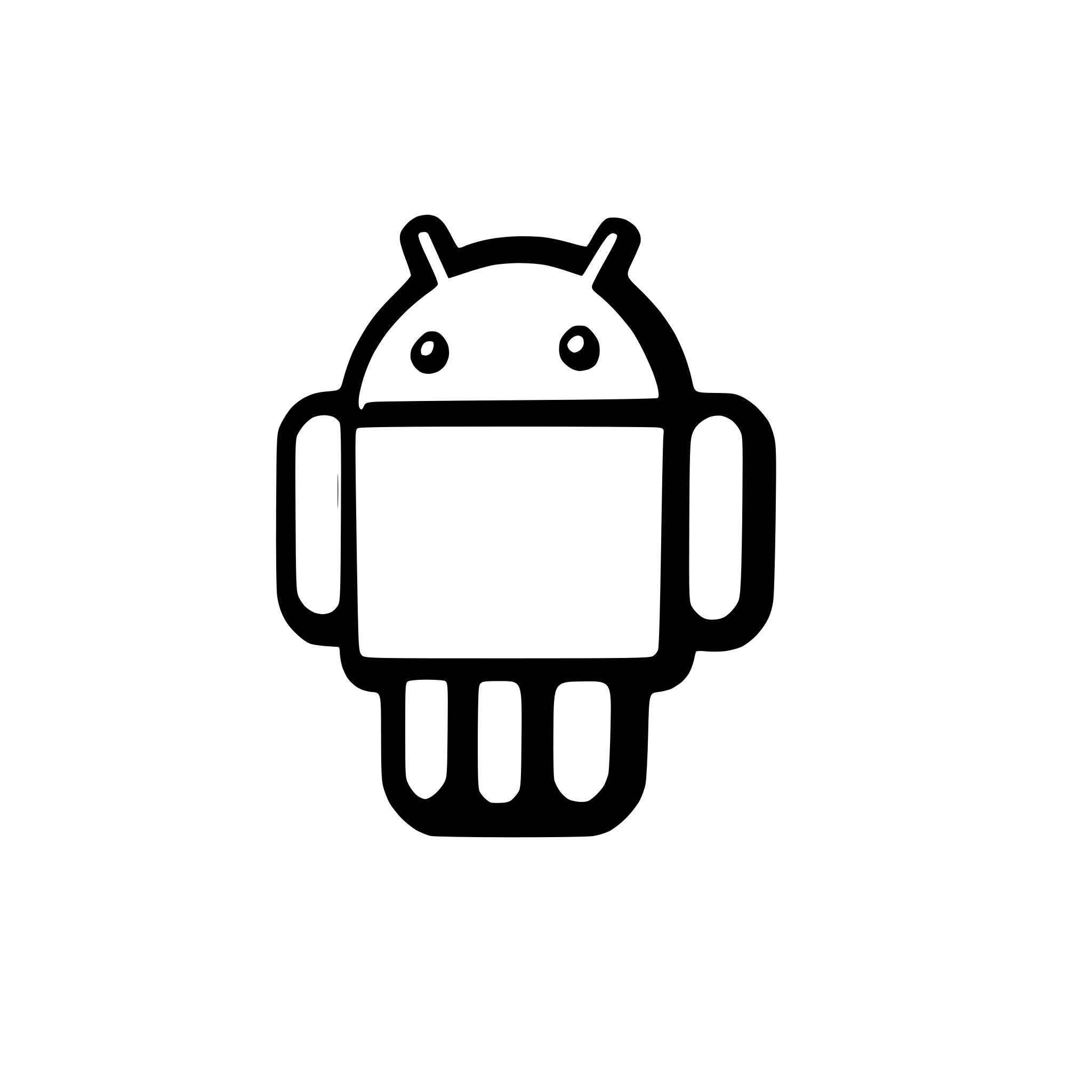 AI-generated SVG of 'White android logo without background'