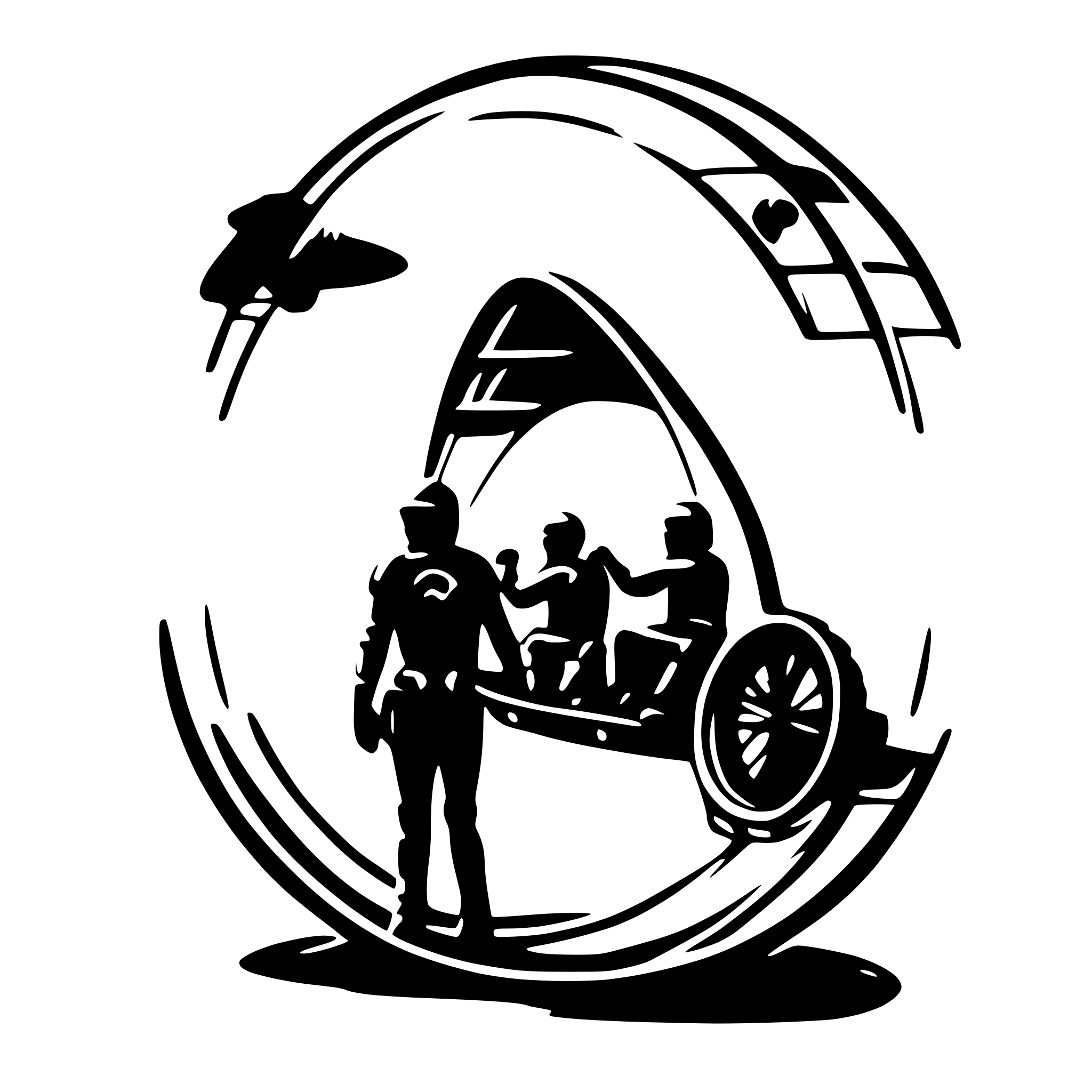 AI-generated SVG of a paramotor group svg