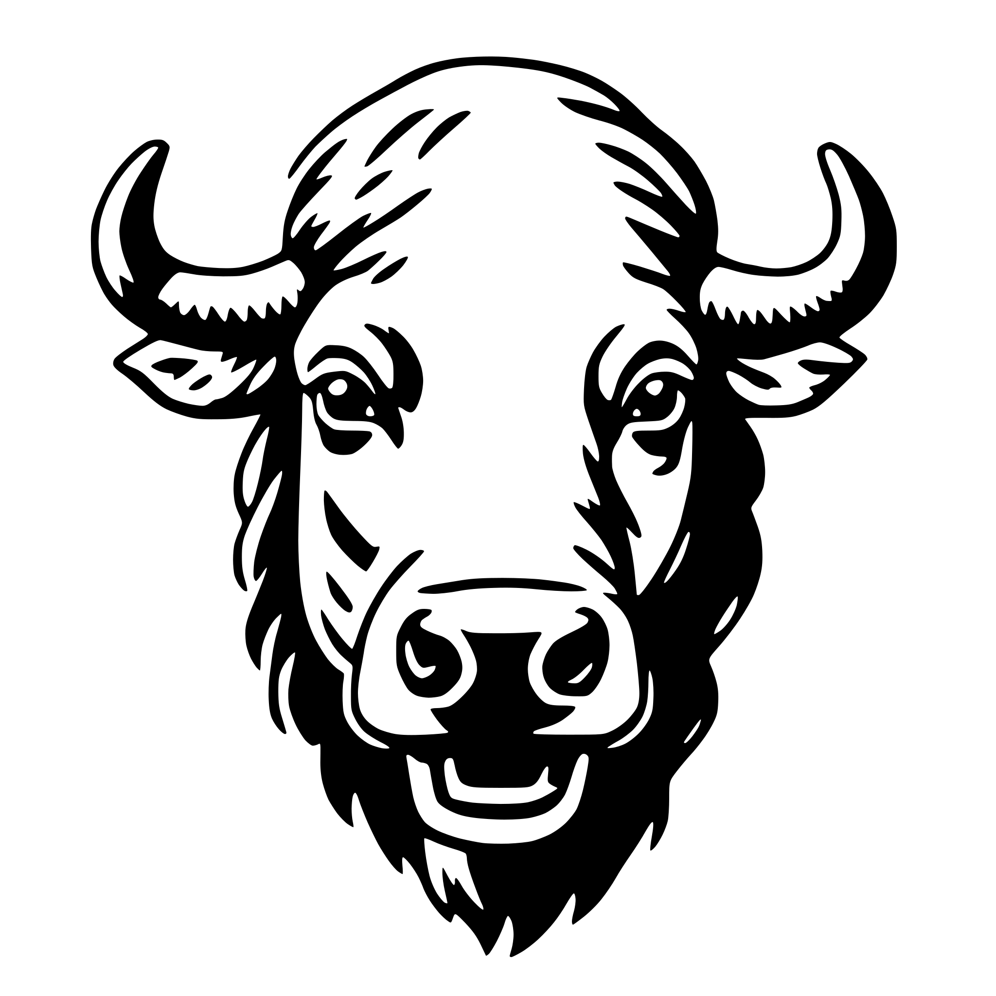 AI-generated SVG of a buffalo