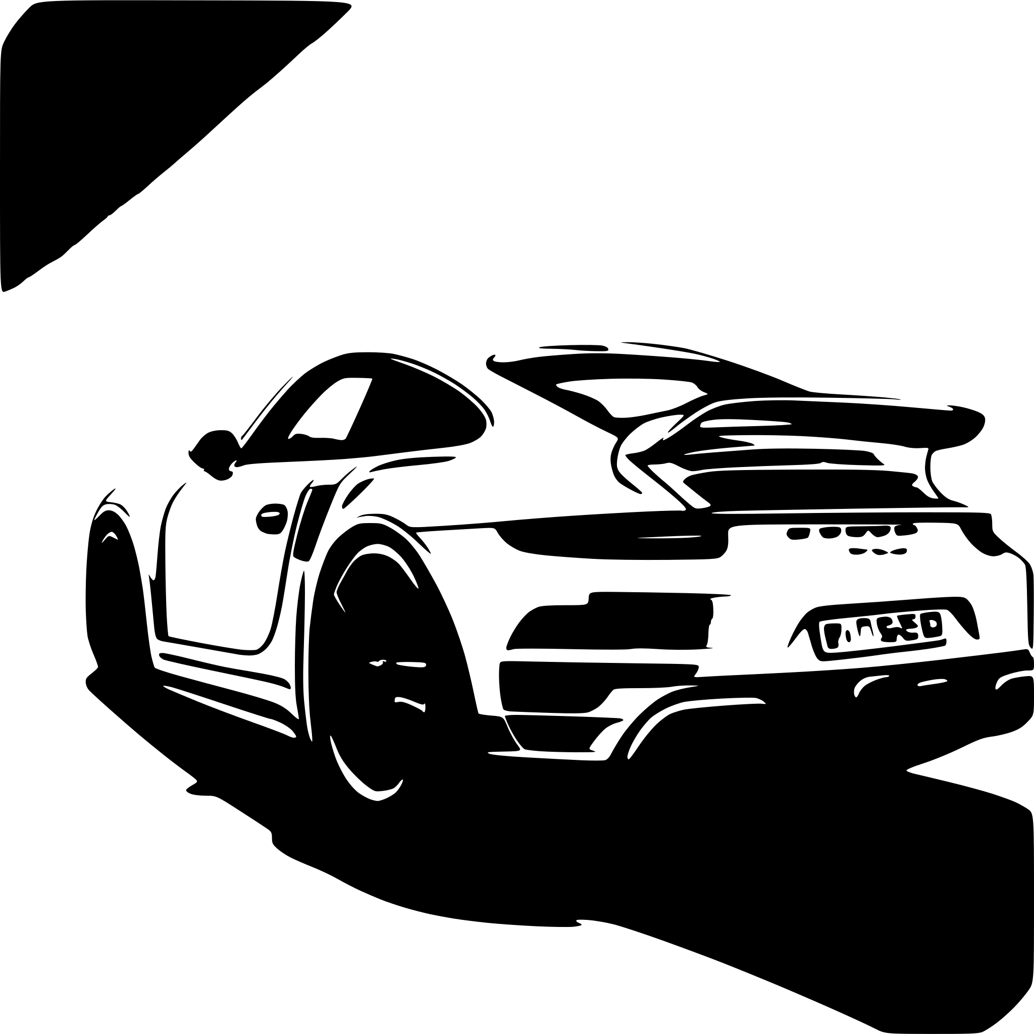 AI-generated SVG of a Porsche 992 turbo s