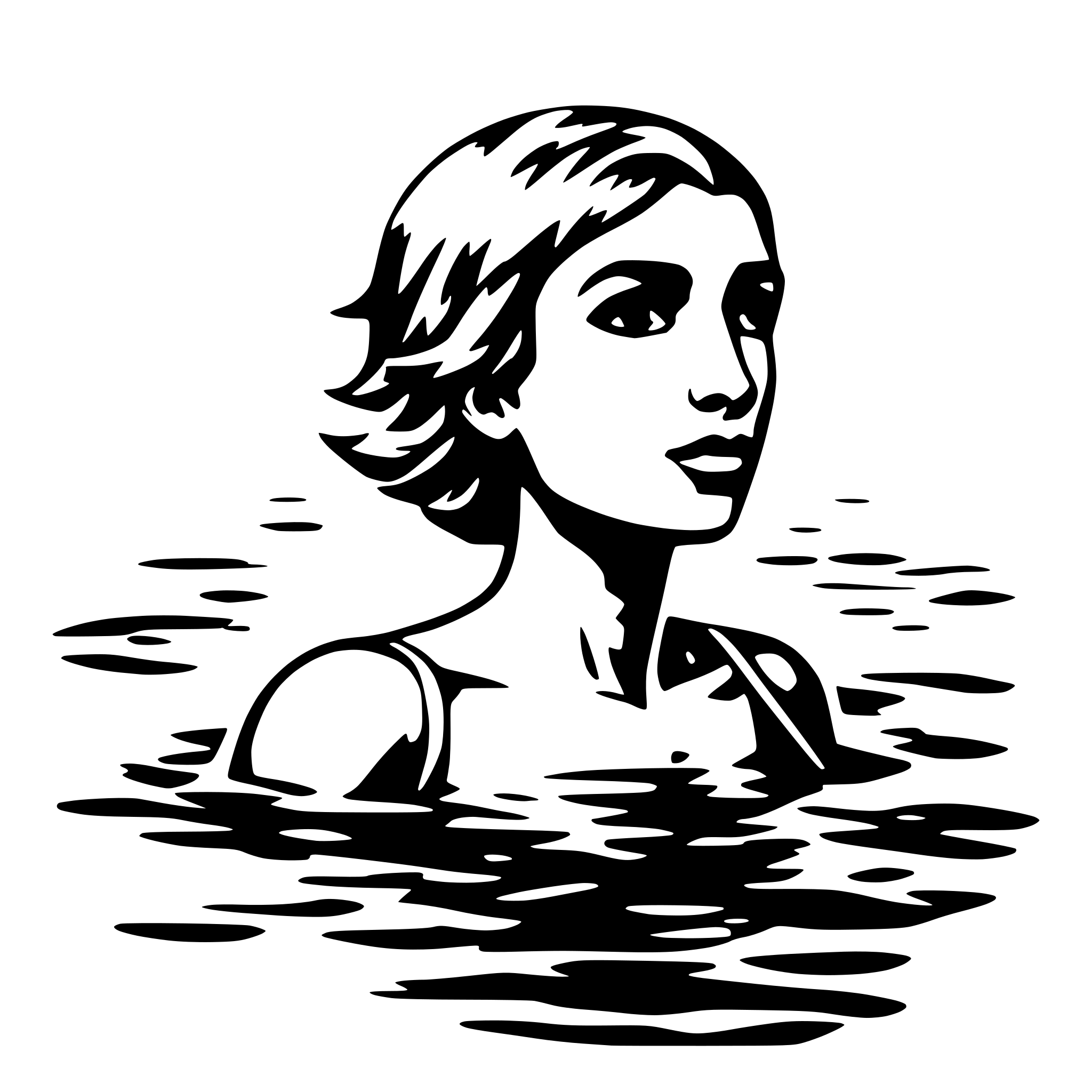 AI-generated SVG of a swim person