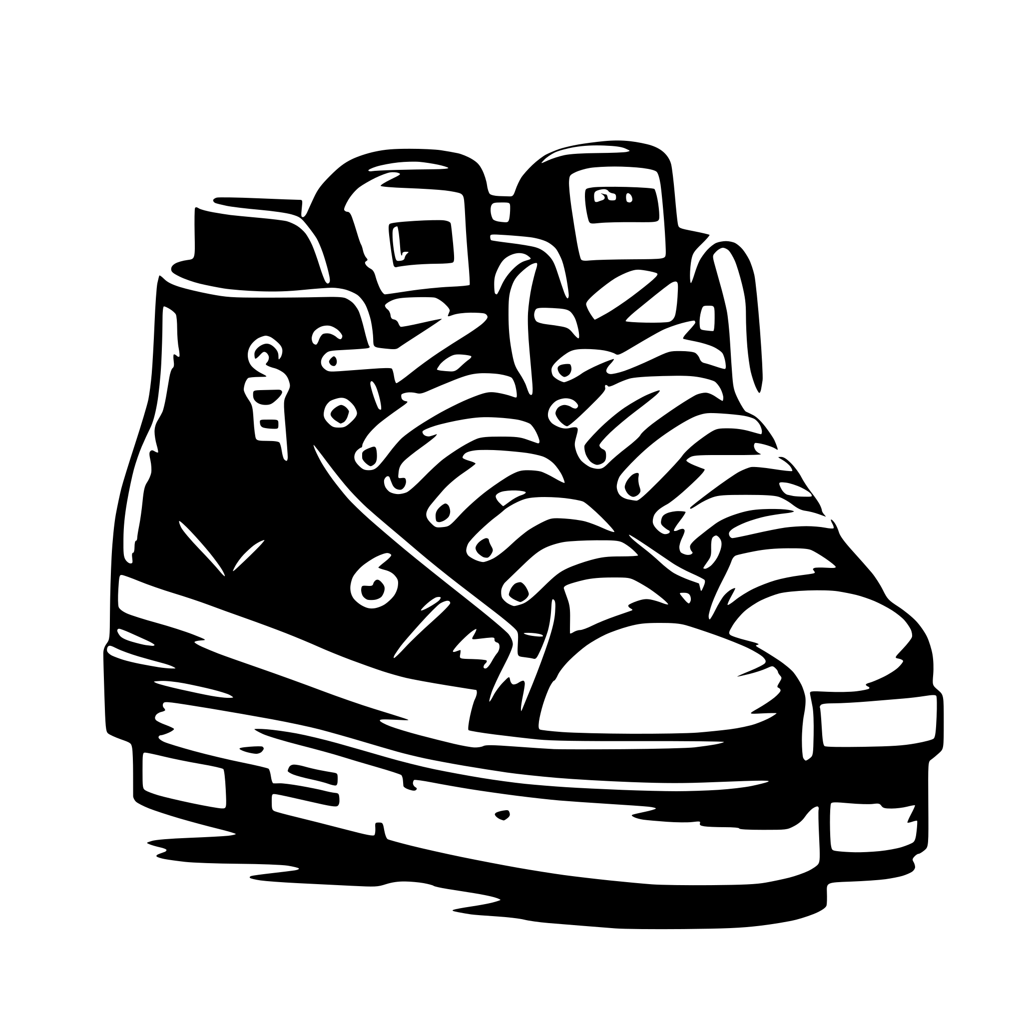 AI-generated SVG of a sneakers trample