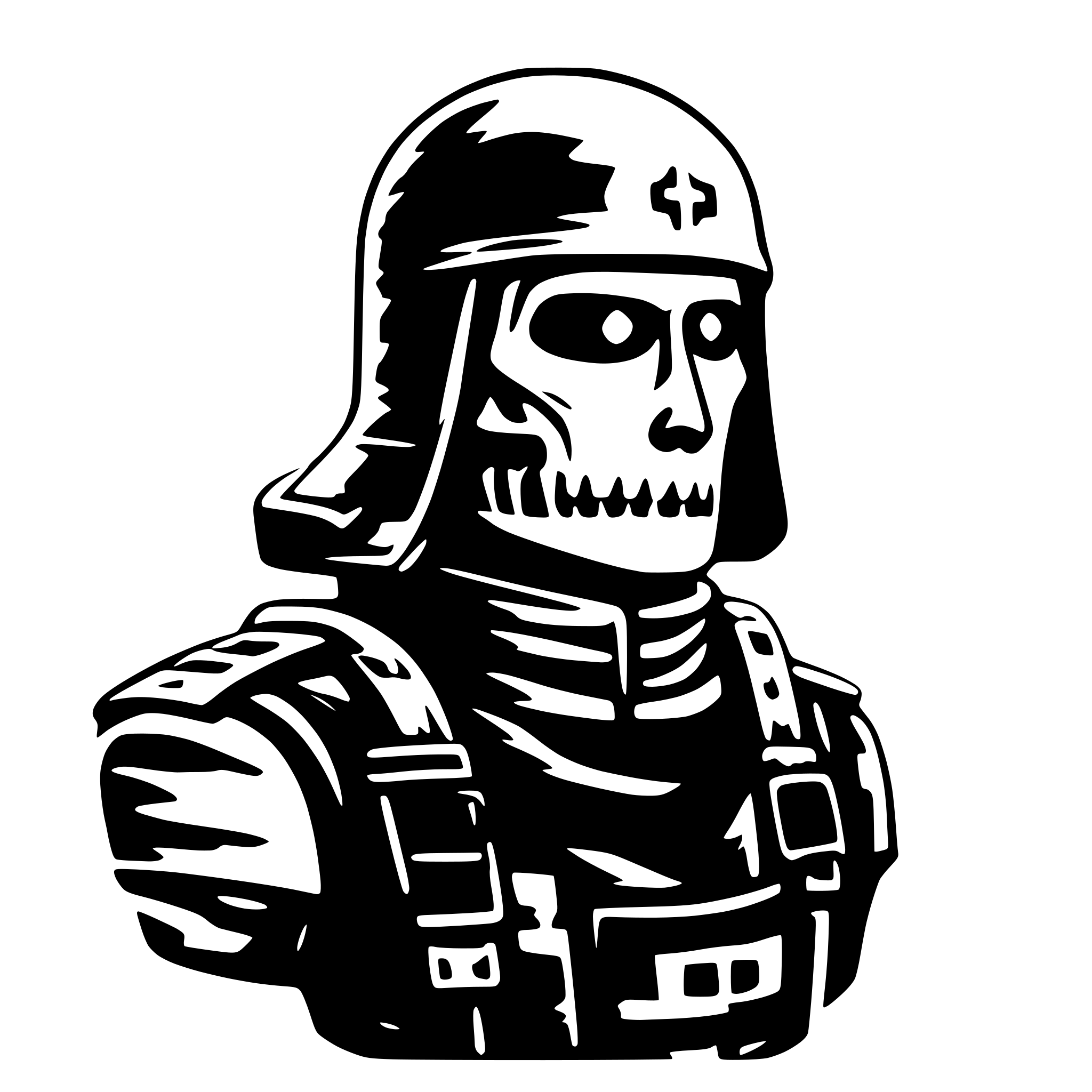 AI-generated SVG of a ghost soldier