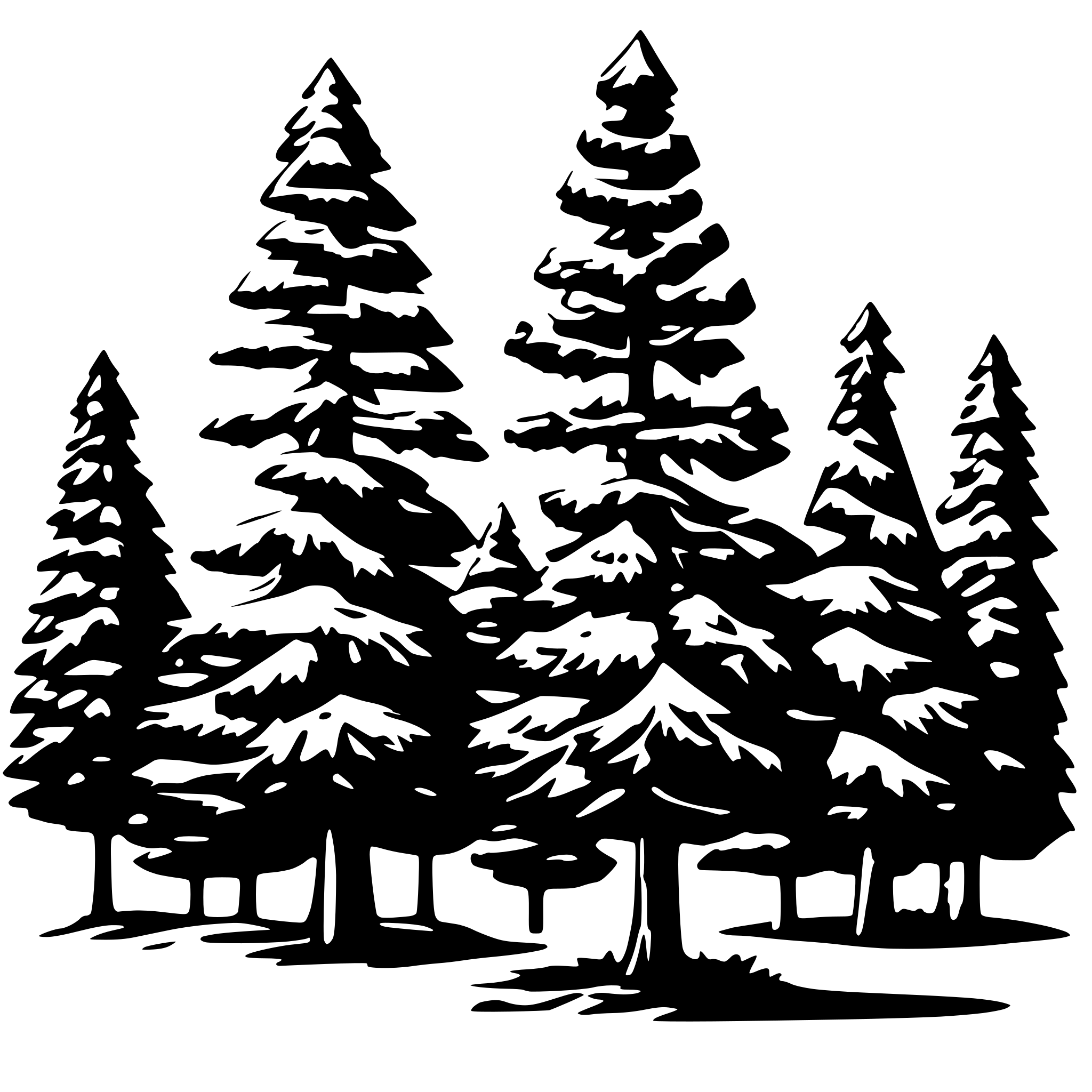 AI-generated SVG of a triagle pine trees