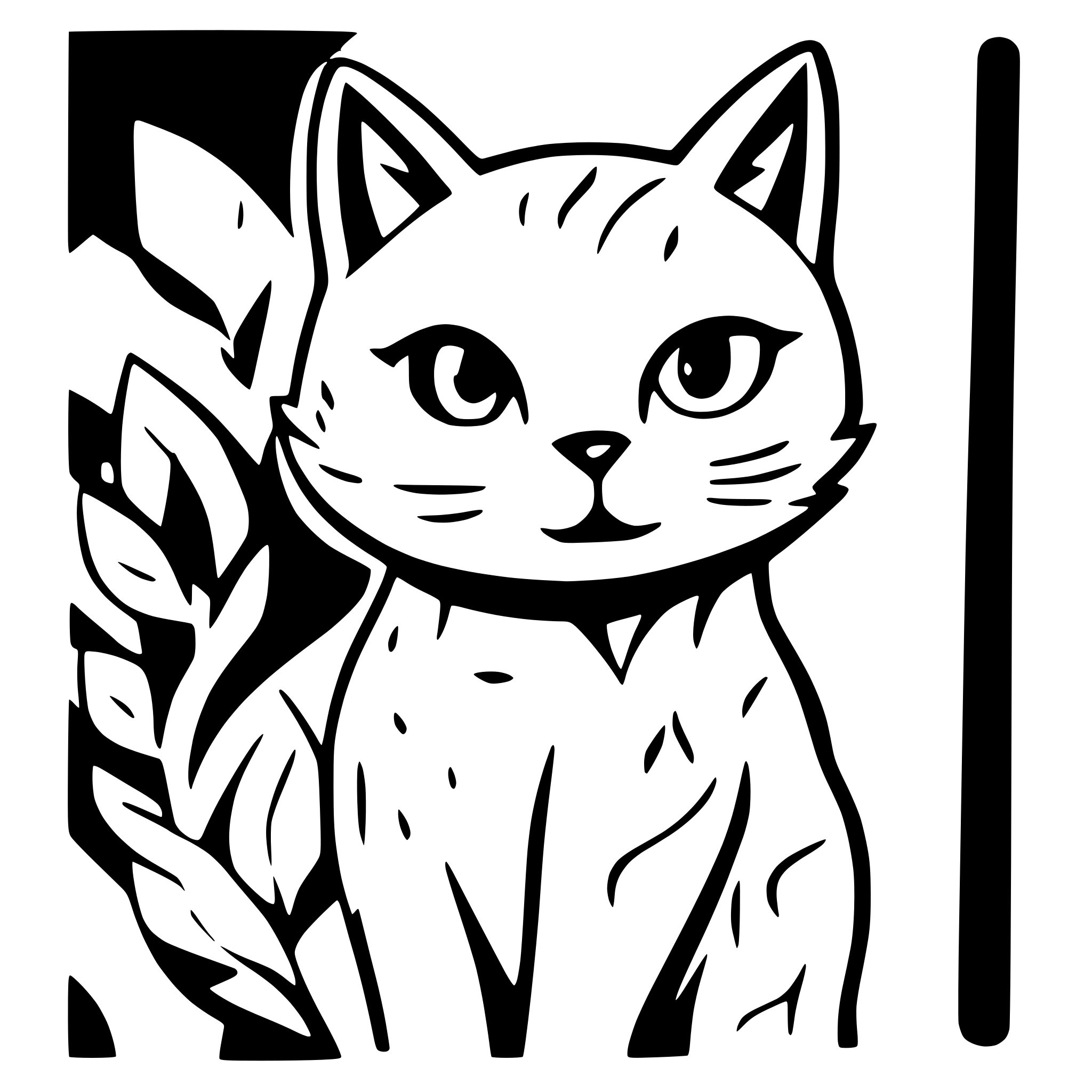 AI-generated SVG of a cat
