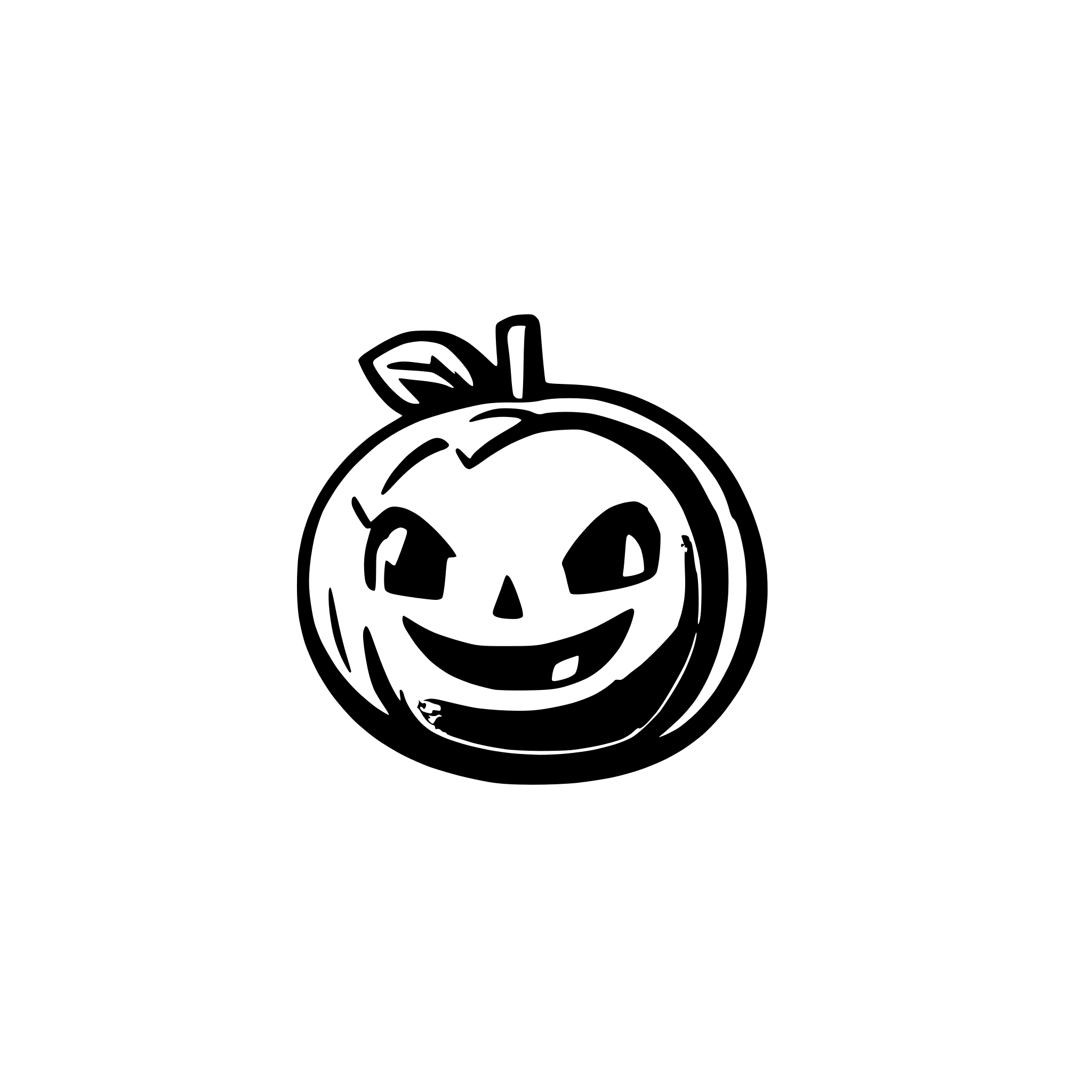 AI-generated SVG of a Pumpkin, solid white background