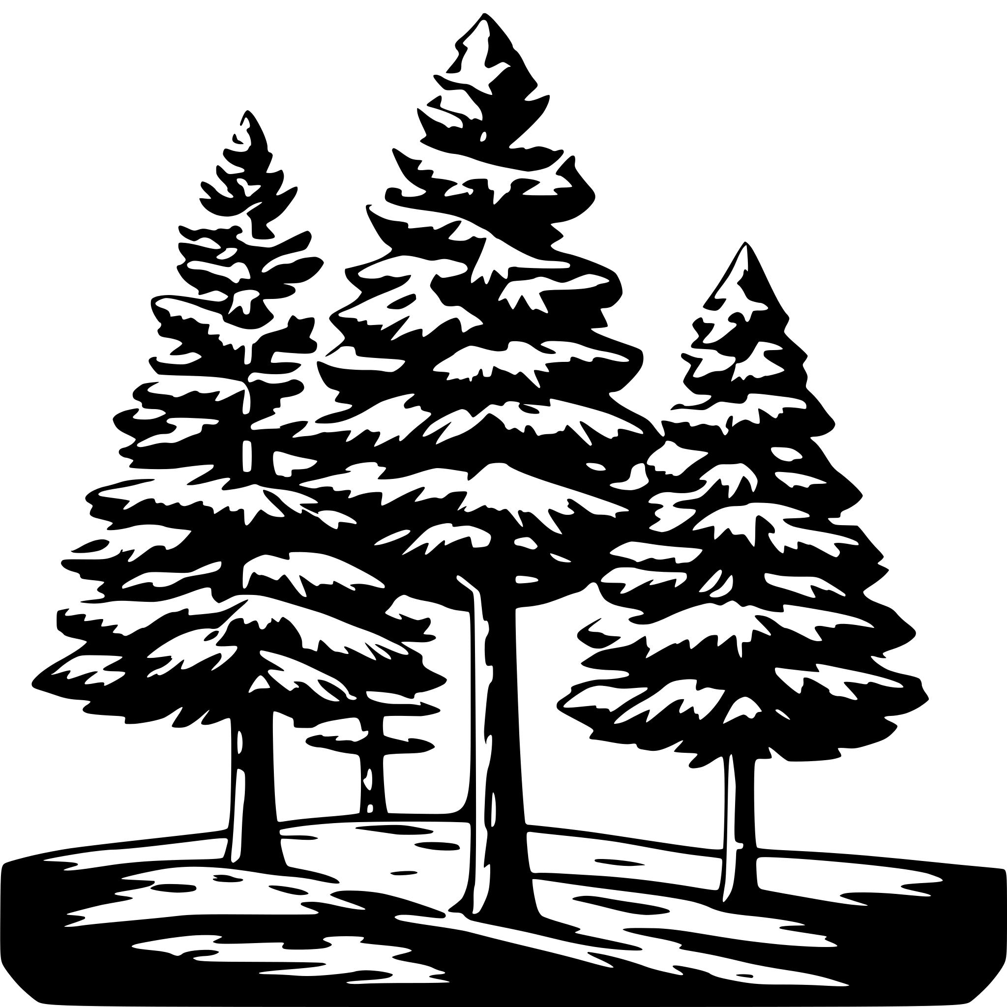 AI-generated SVG of a triagle pine trees