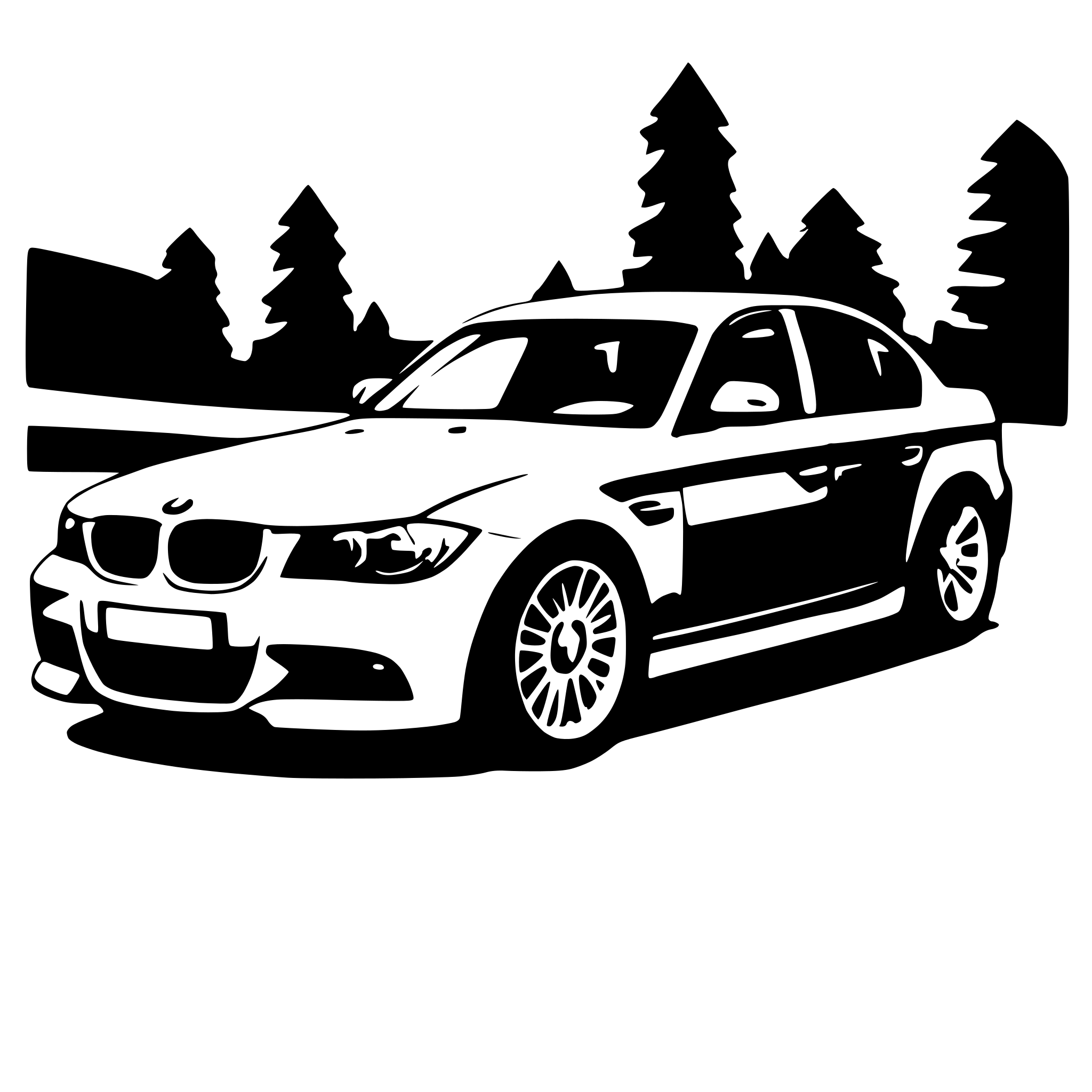 AI-generated SVG of 'BMW E90'