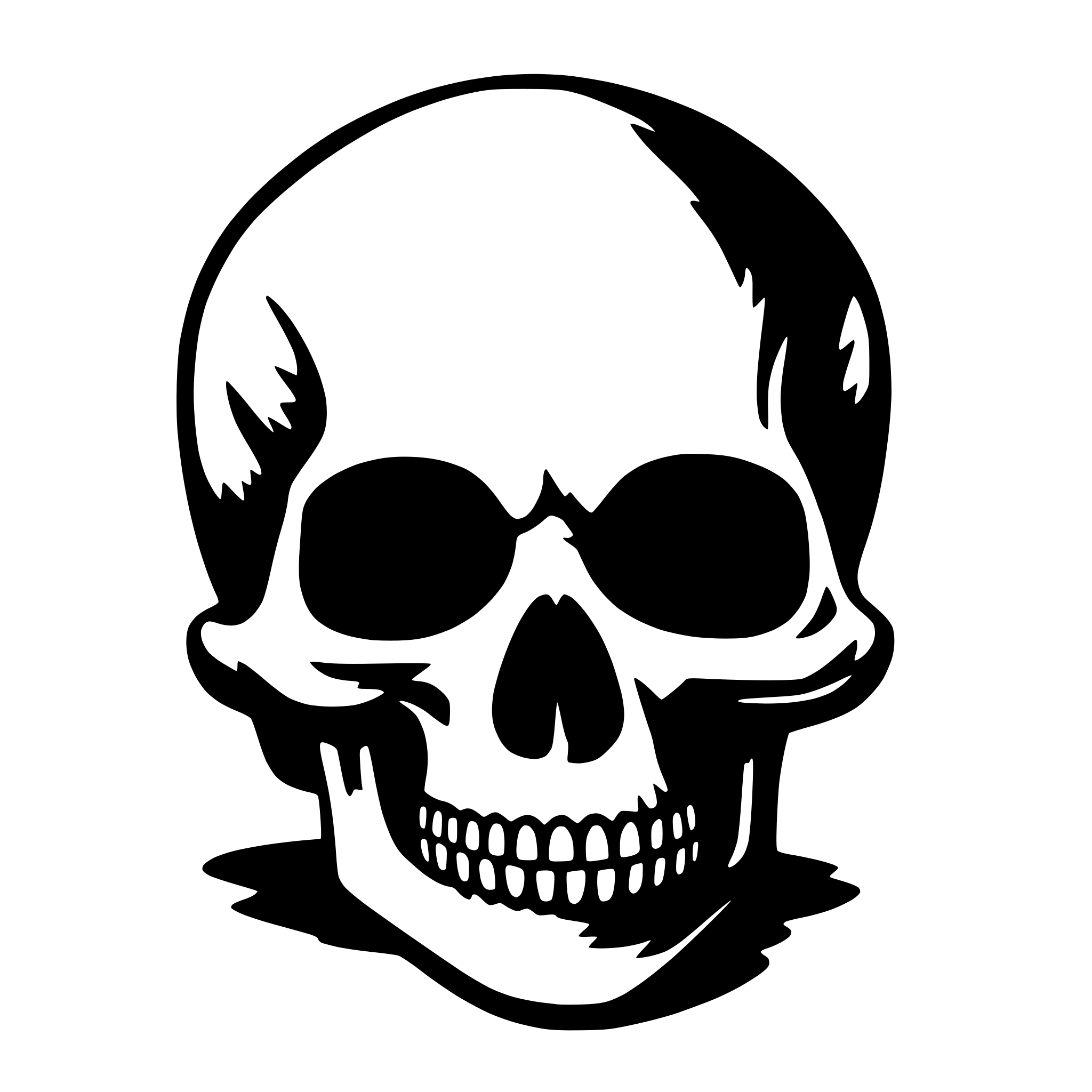 AI-generated SVG of a skull