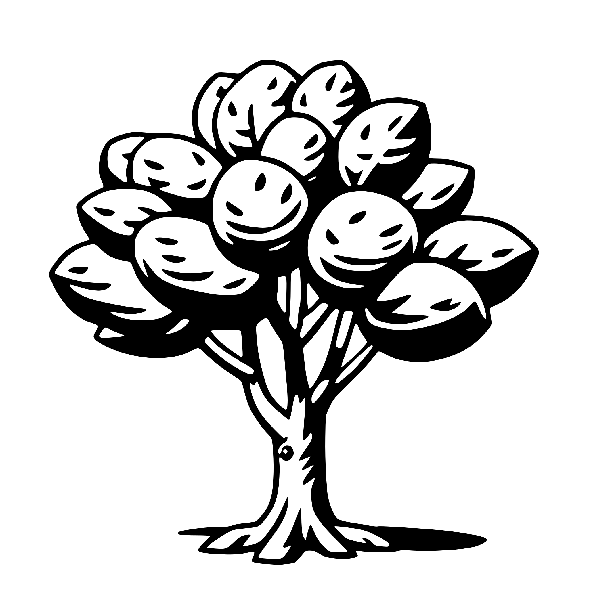 AI-generated SVG of a olive tree