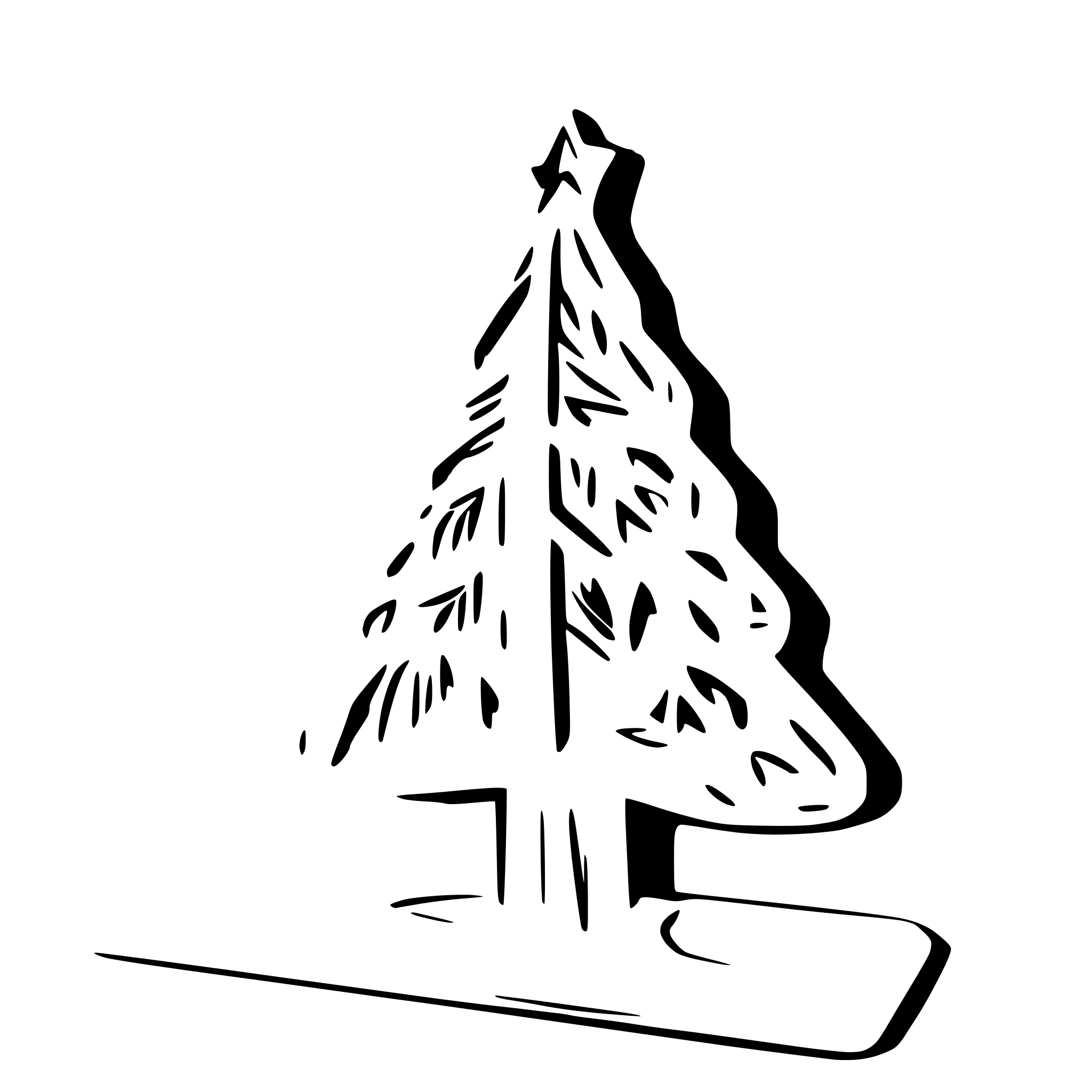 AI-generated SVG of a Christmas tree with lights