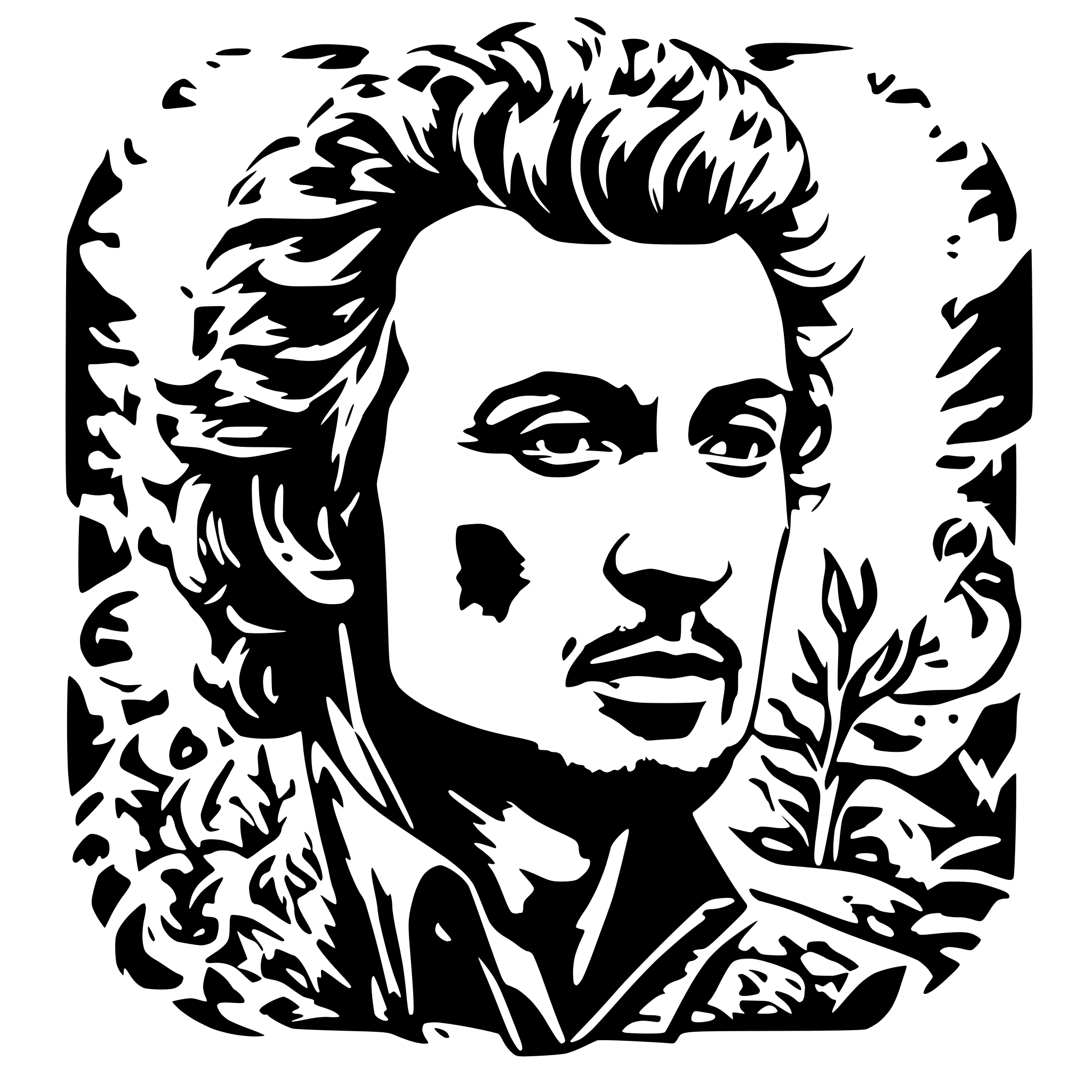 AI-generated SVG of 'johnny hallyday'
