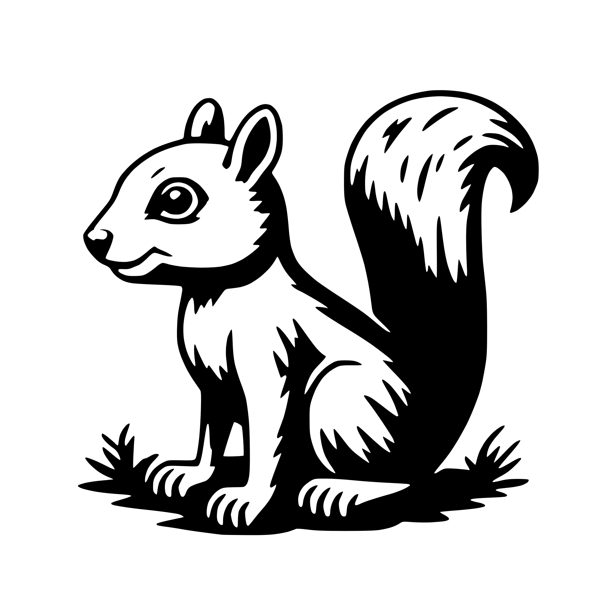 AI-generated SVG of a squirrel