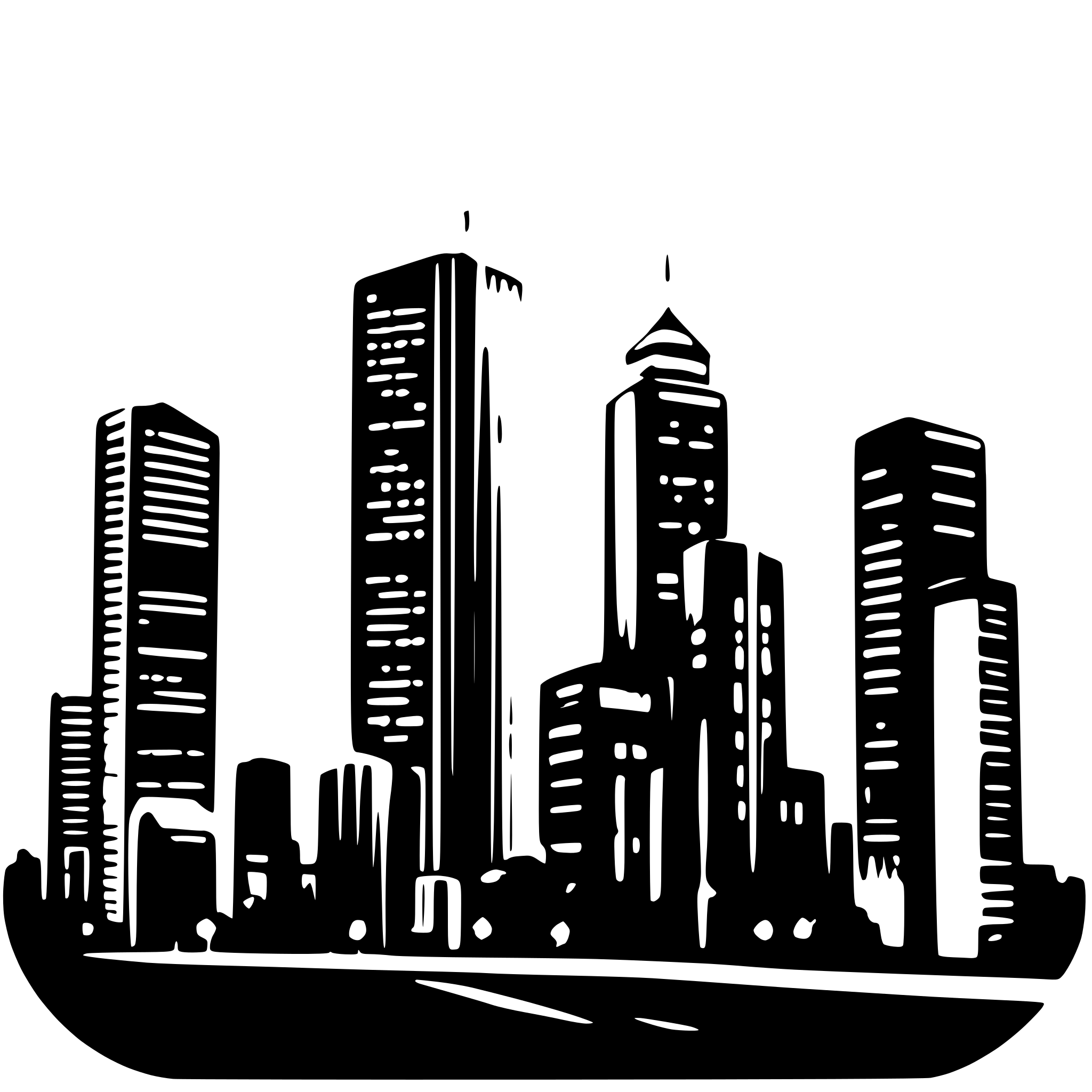 AI-generated SVG of a city ​​skyscrapers night lights