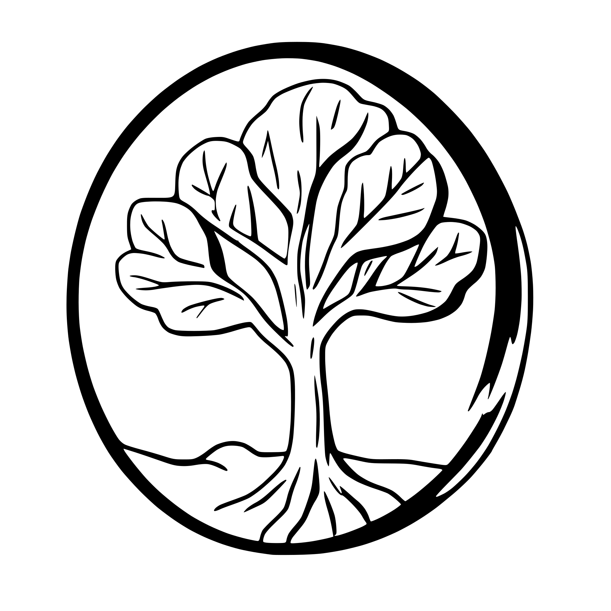 AI-generated SVG of a beech tree