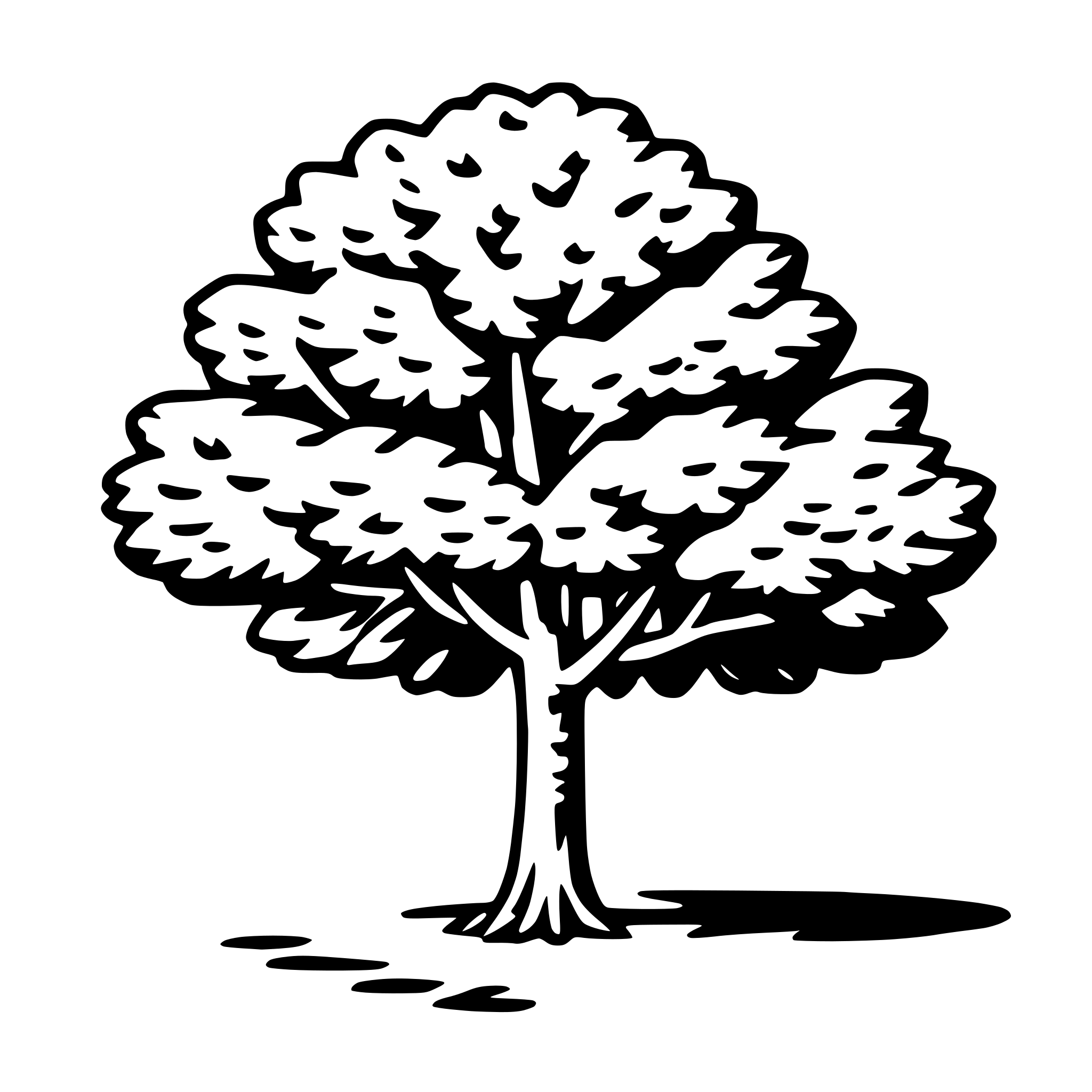 AI-generated SVG of a elm tree