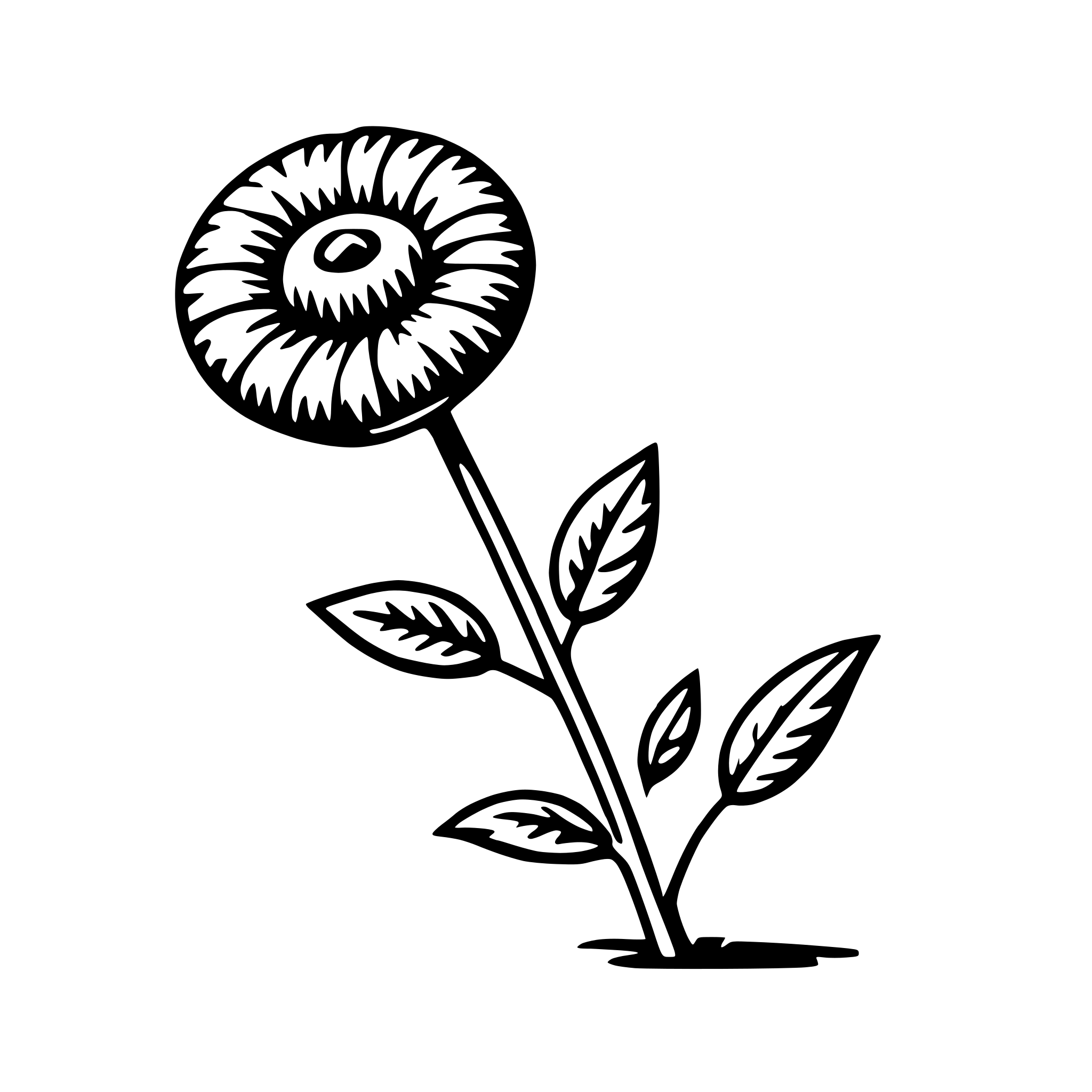 AI-generated SVG of a flaxseed