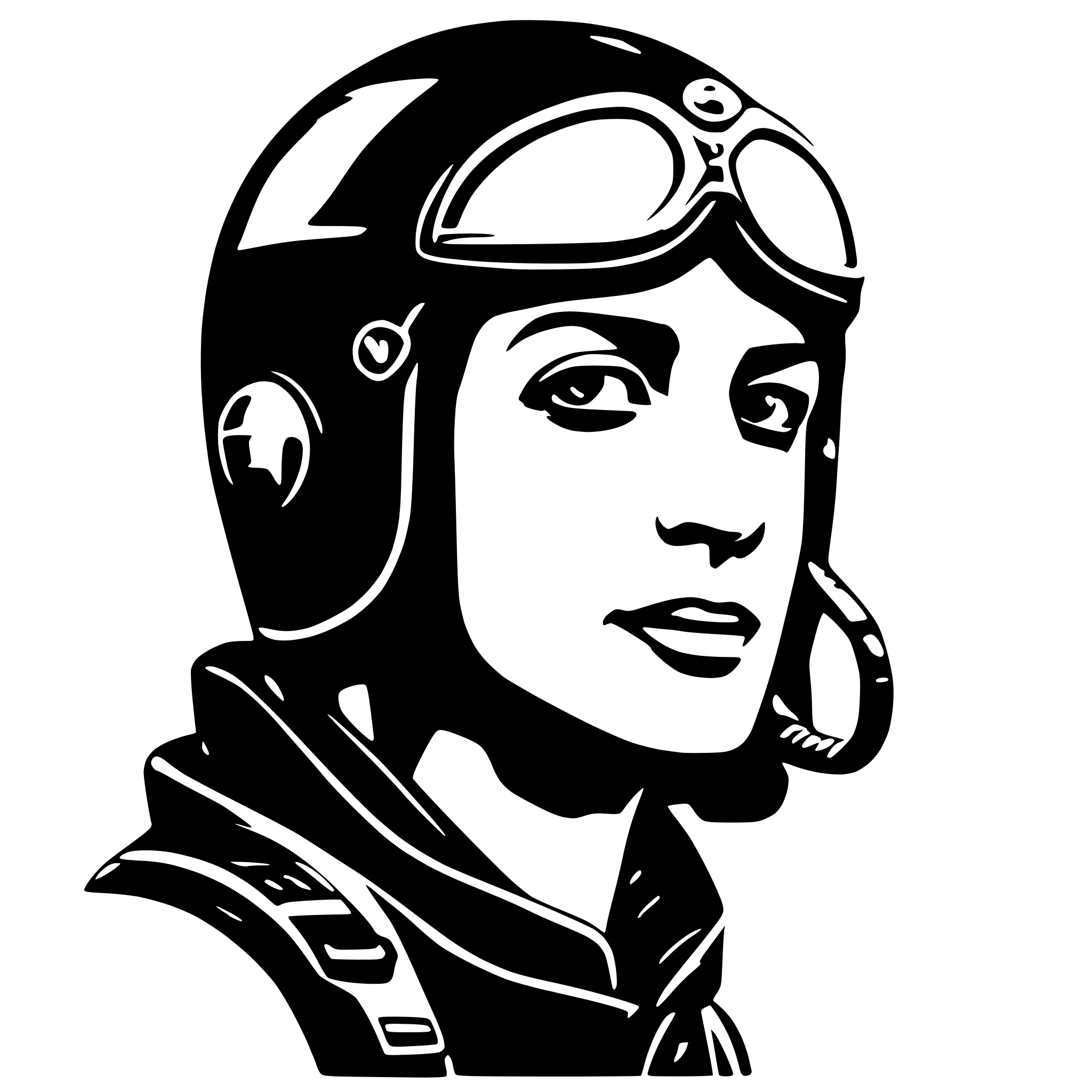 AI-generated SVG of a paraglideк pilot