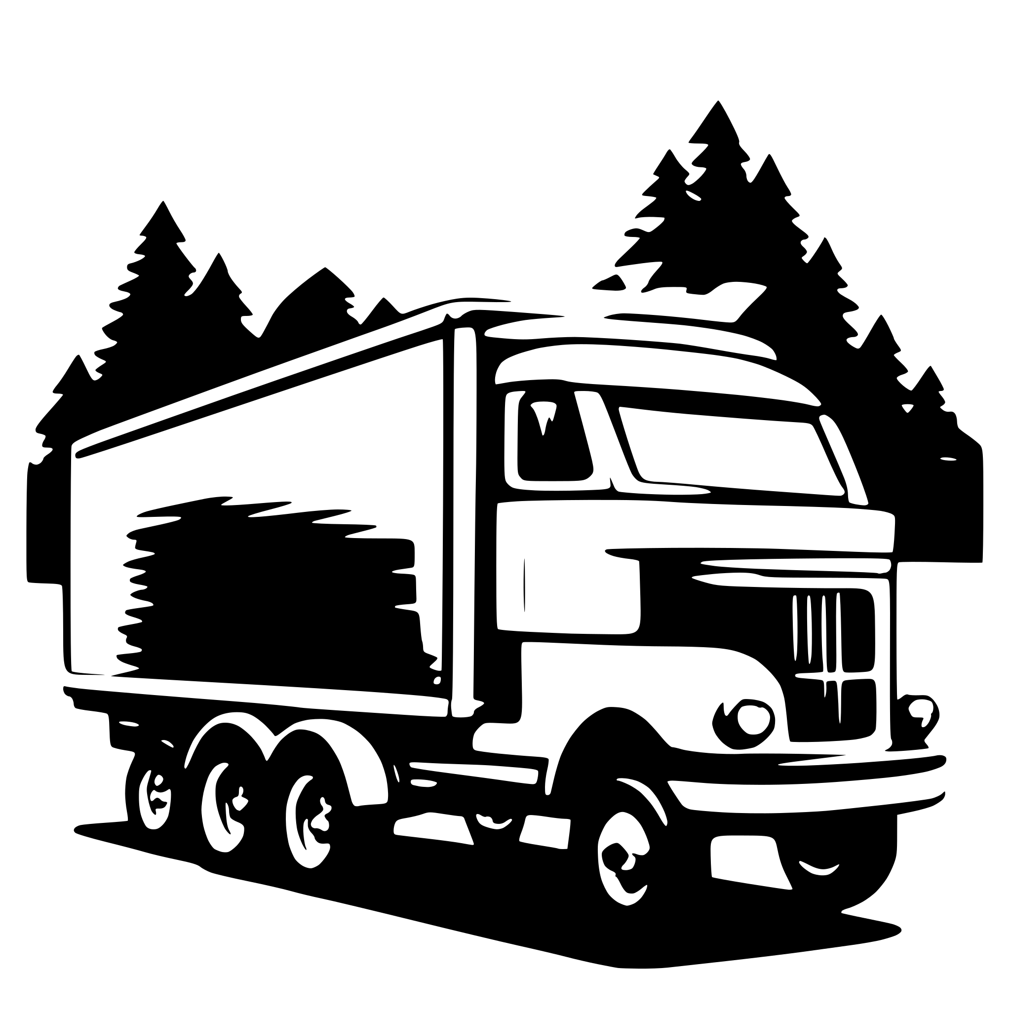 AI-generated SVG of 'Truck with trailer'
