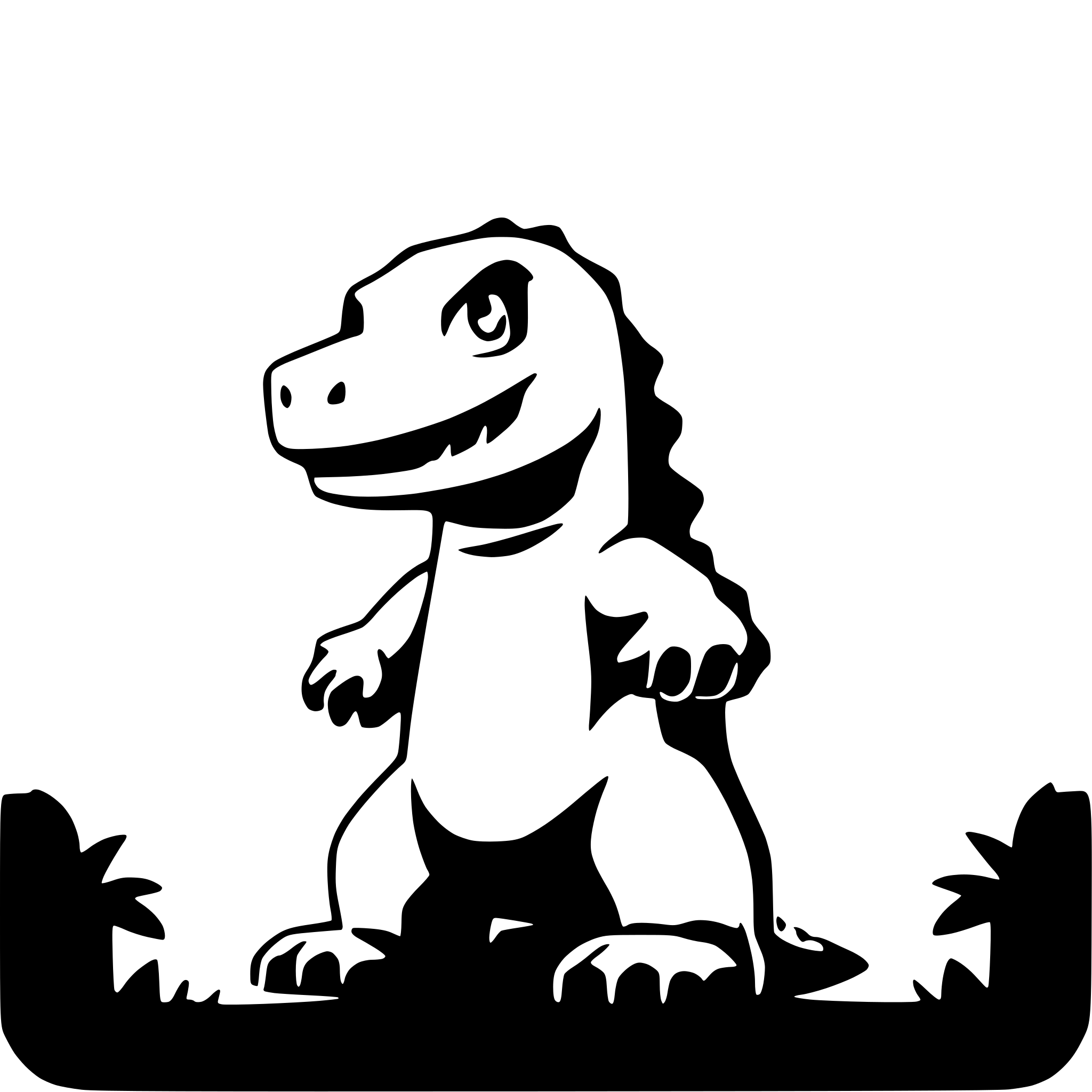 AI-generated SVG of a godzilla