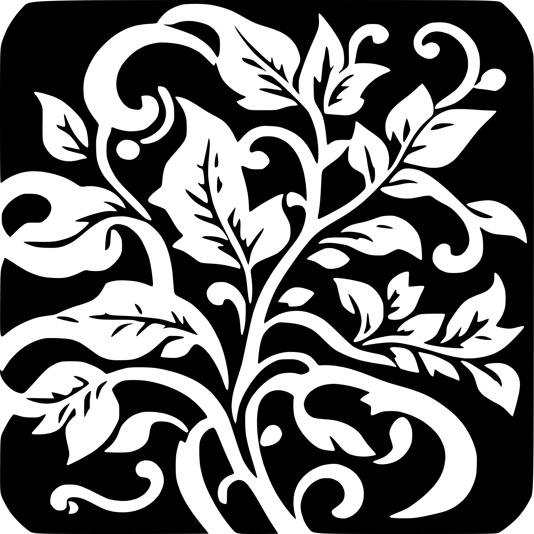 AI-generated SVG of a vine painting pattern abstract