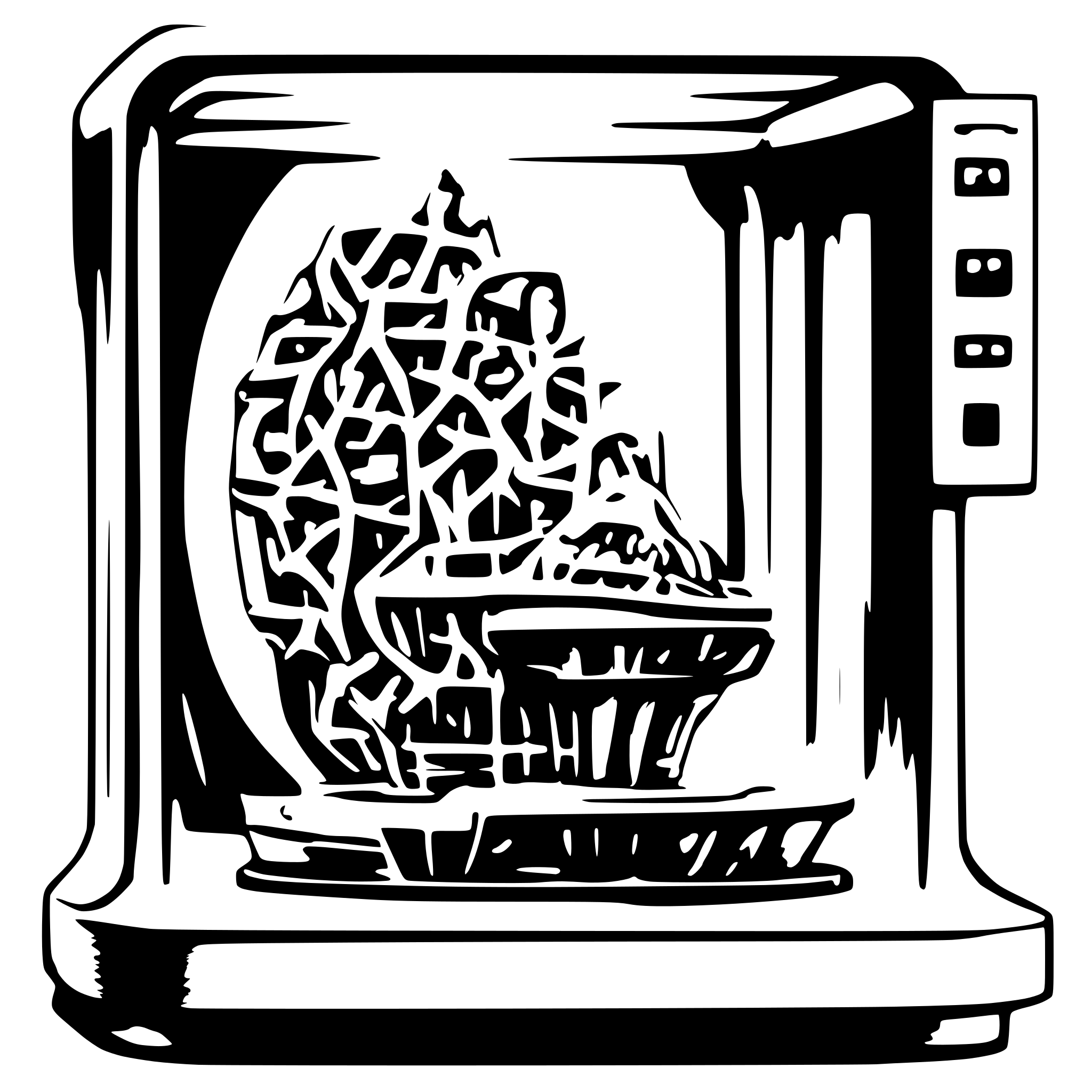 AI-generated SVG of a 3d printer