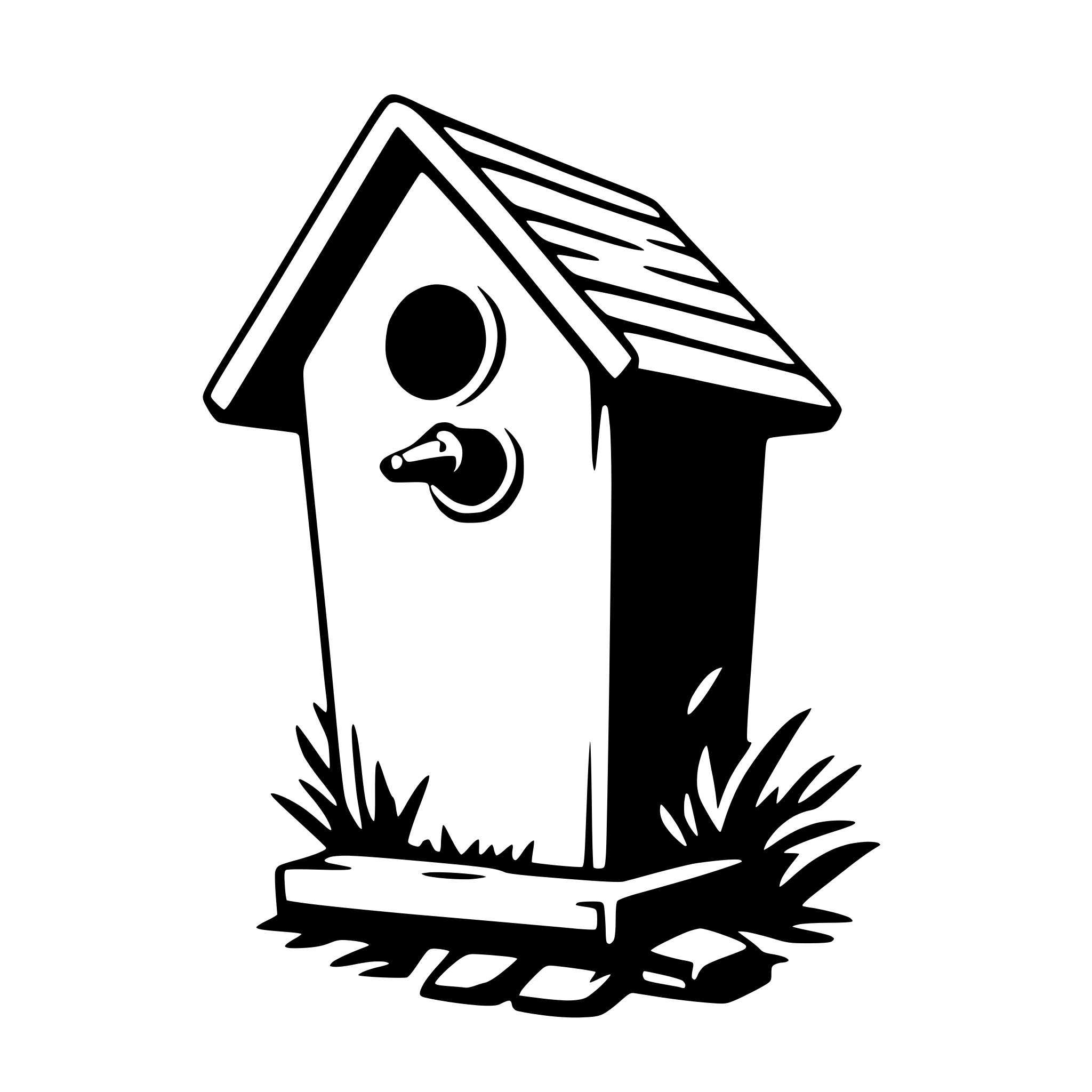 AI-generated SVG of 'birdhouse'