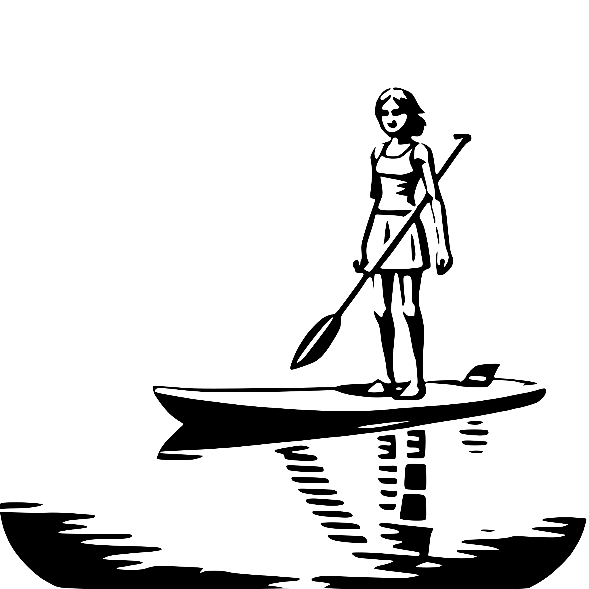 AI-generated SVG of 'sunset paddleboarding'