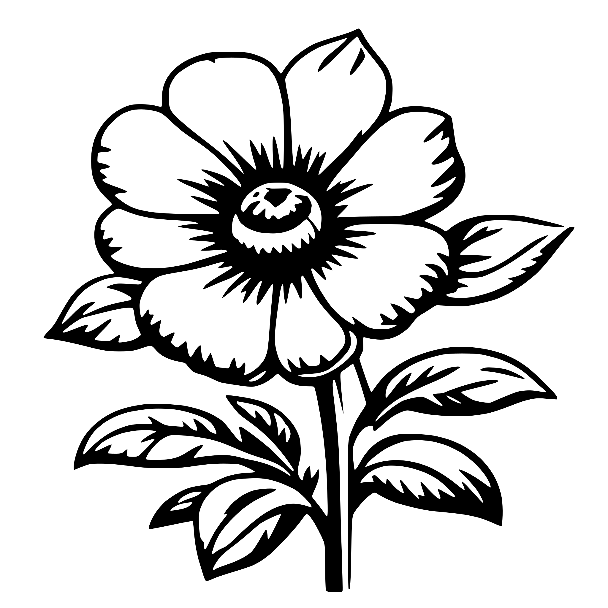 AI-generated SVG of 'flower'