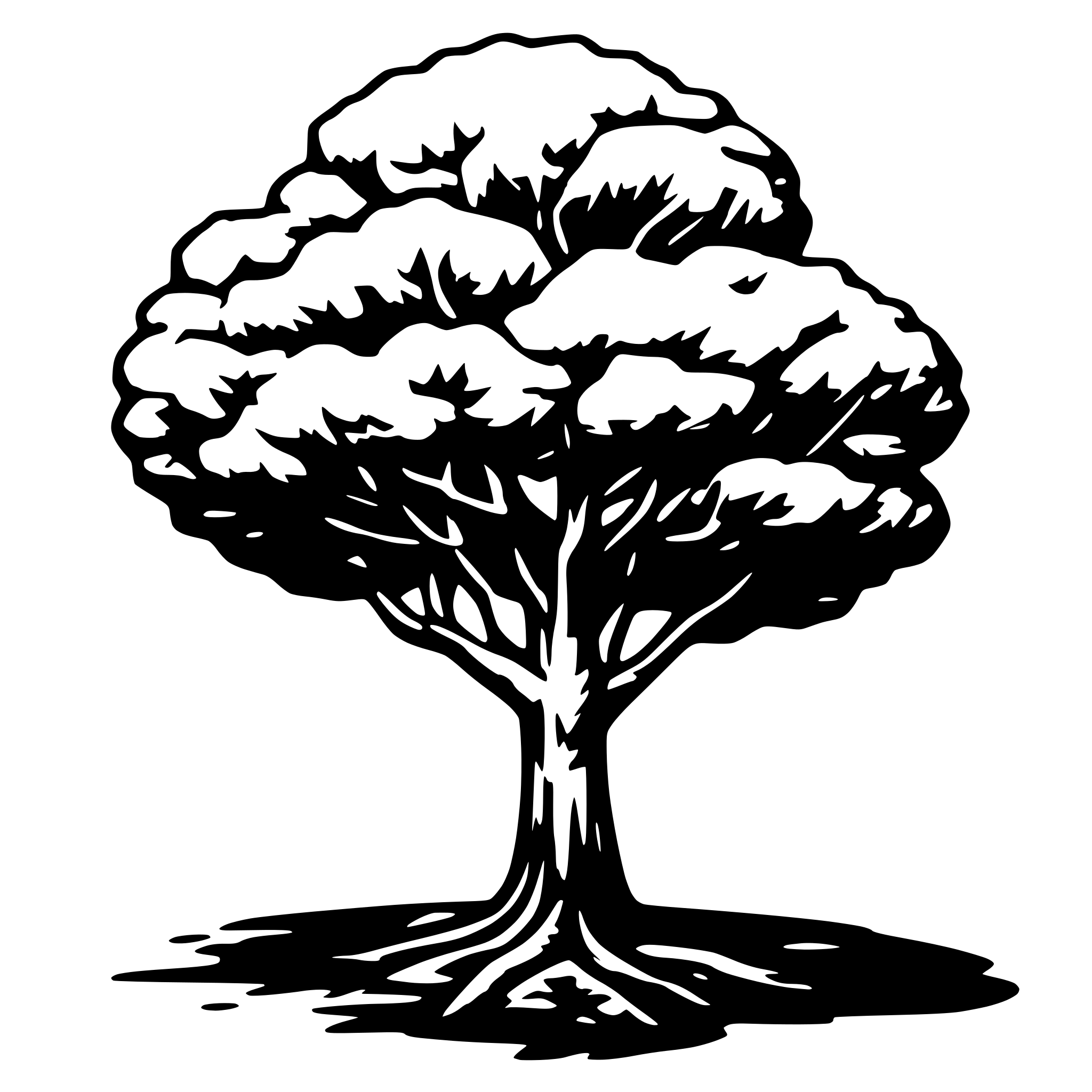 AI-generated SVG of a tree