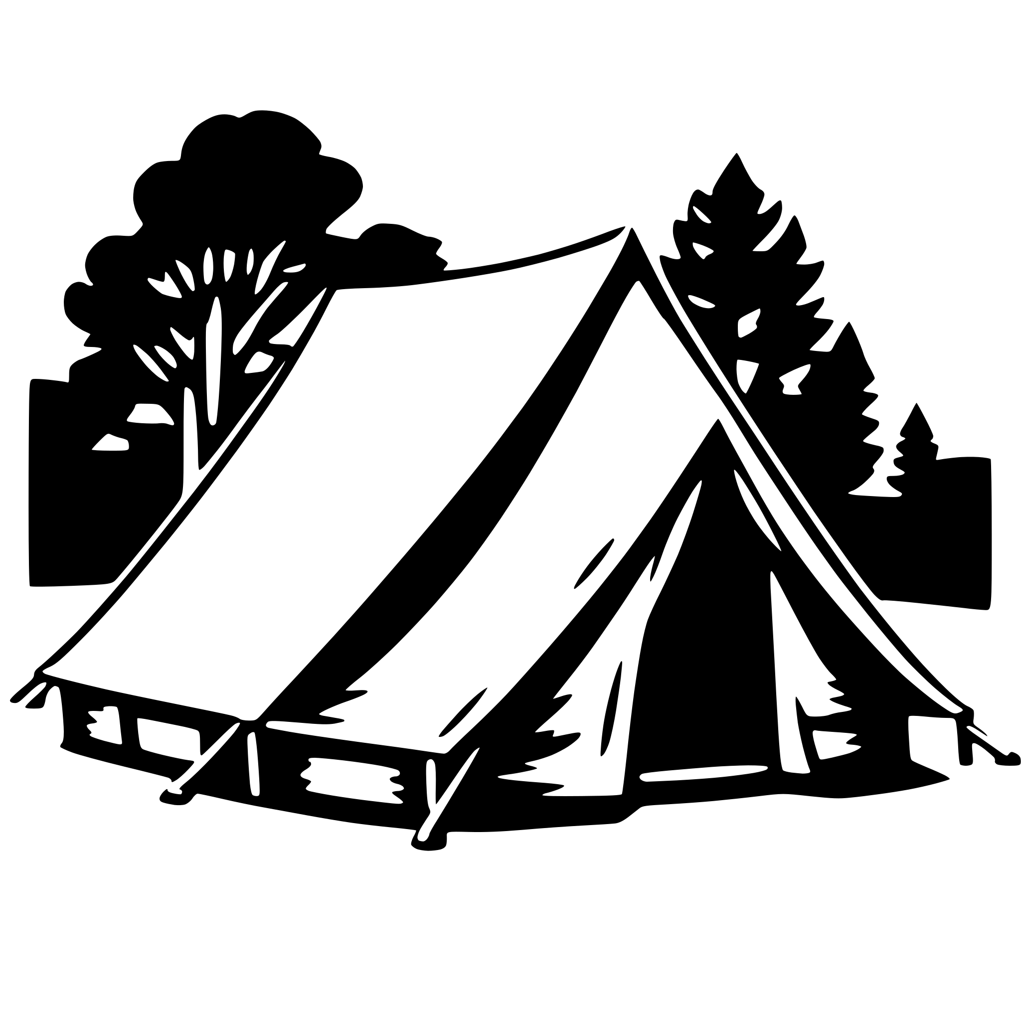 AI-generated SVG of 'tent'