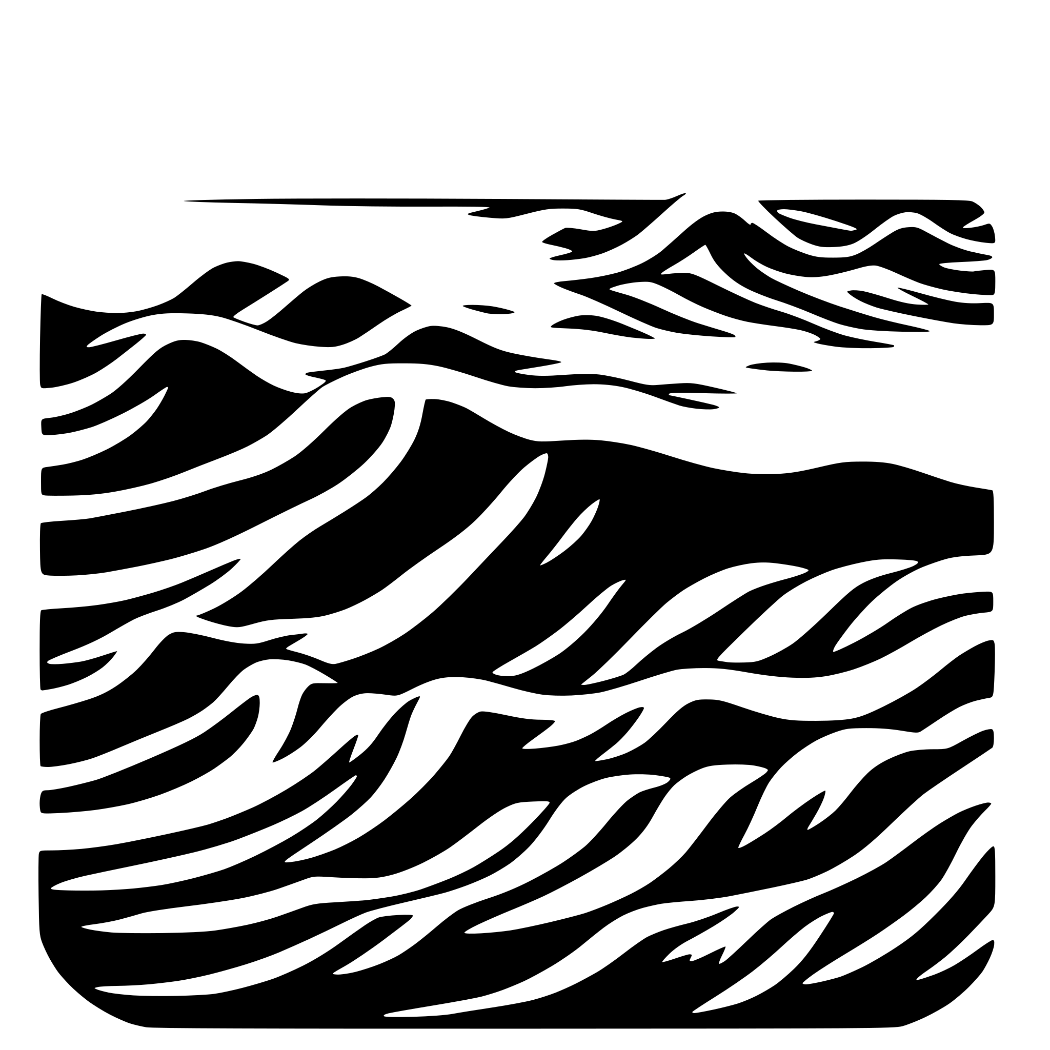 AI-generated SVG of 'black waves in a rectangle'