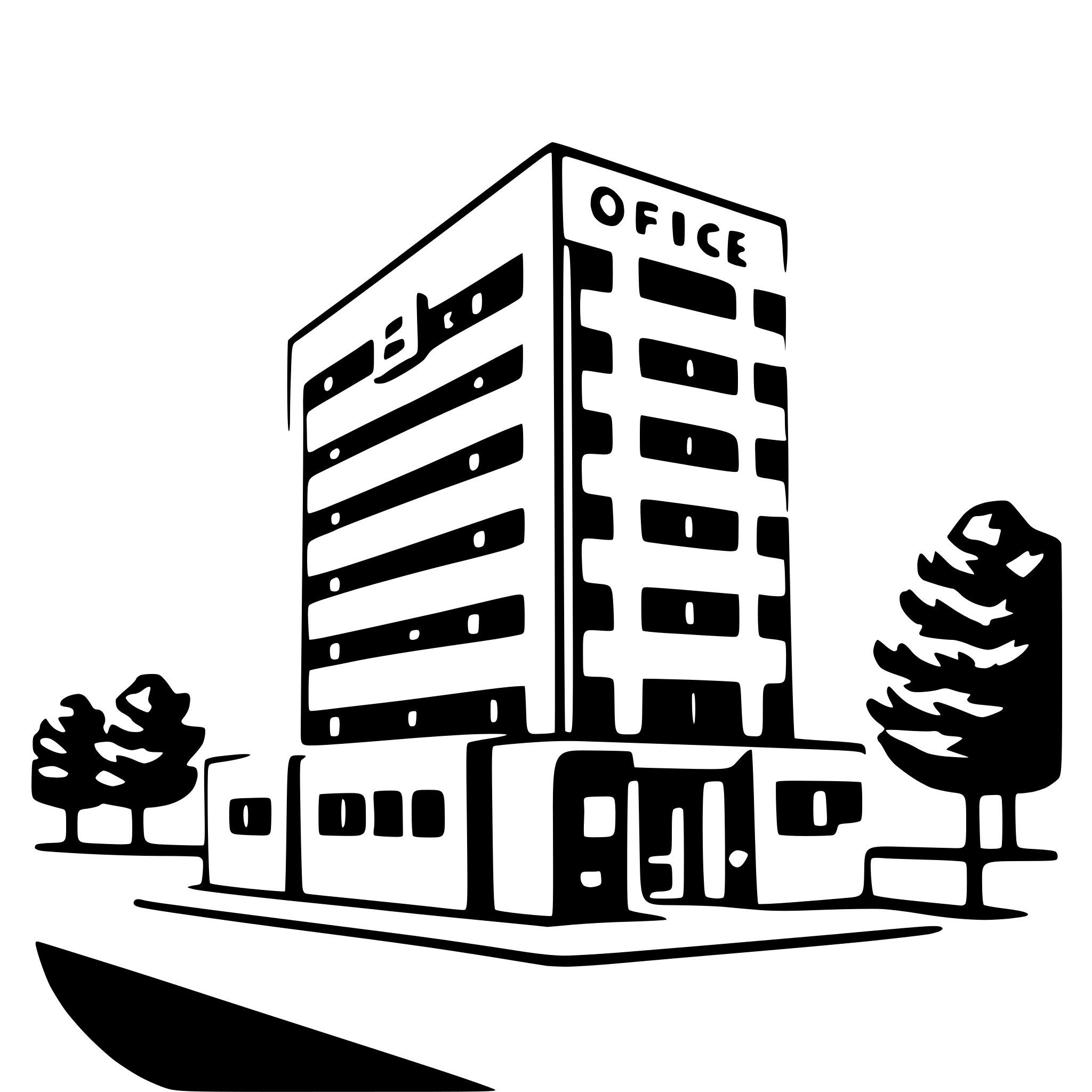 AI-generated SVG of a office building