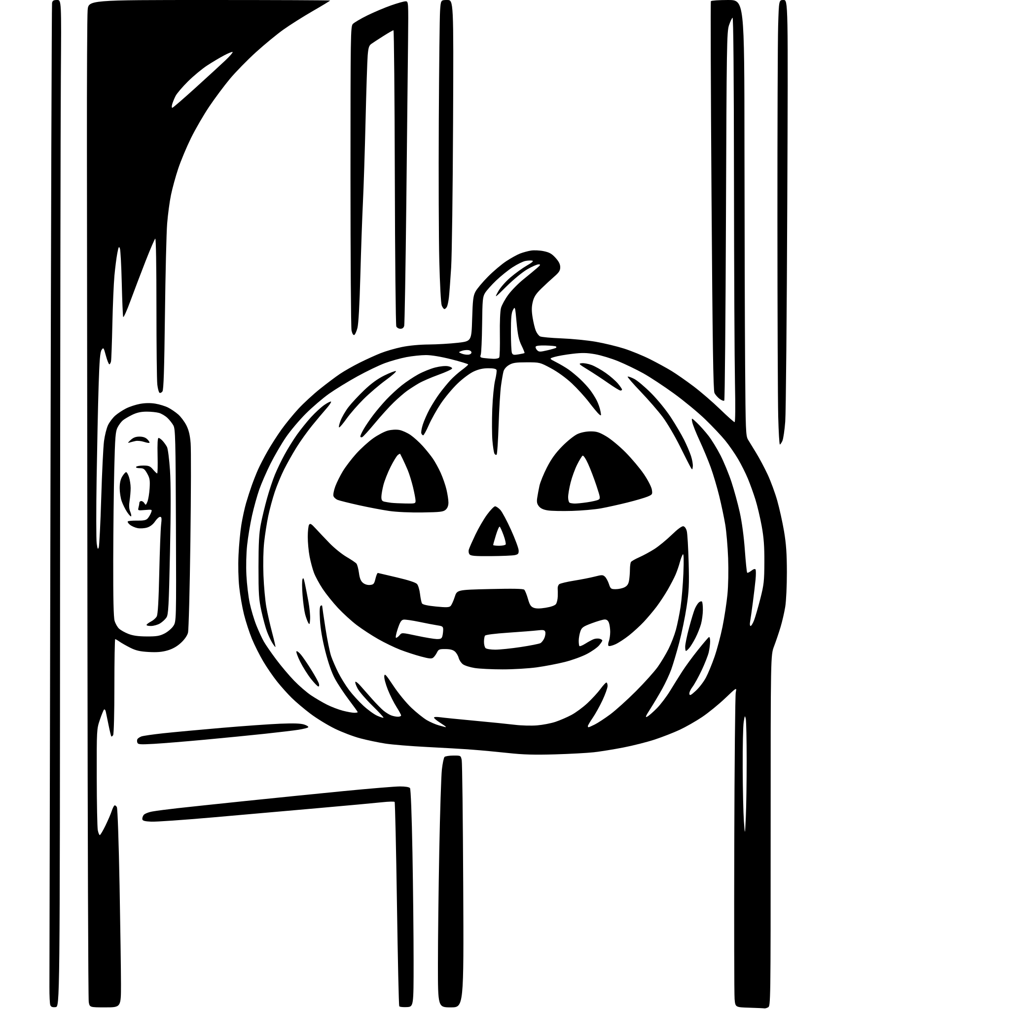 AI-generated SVG of 'A haloween pumpkin asking for sweets on halloween evening on the door'