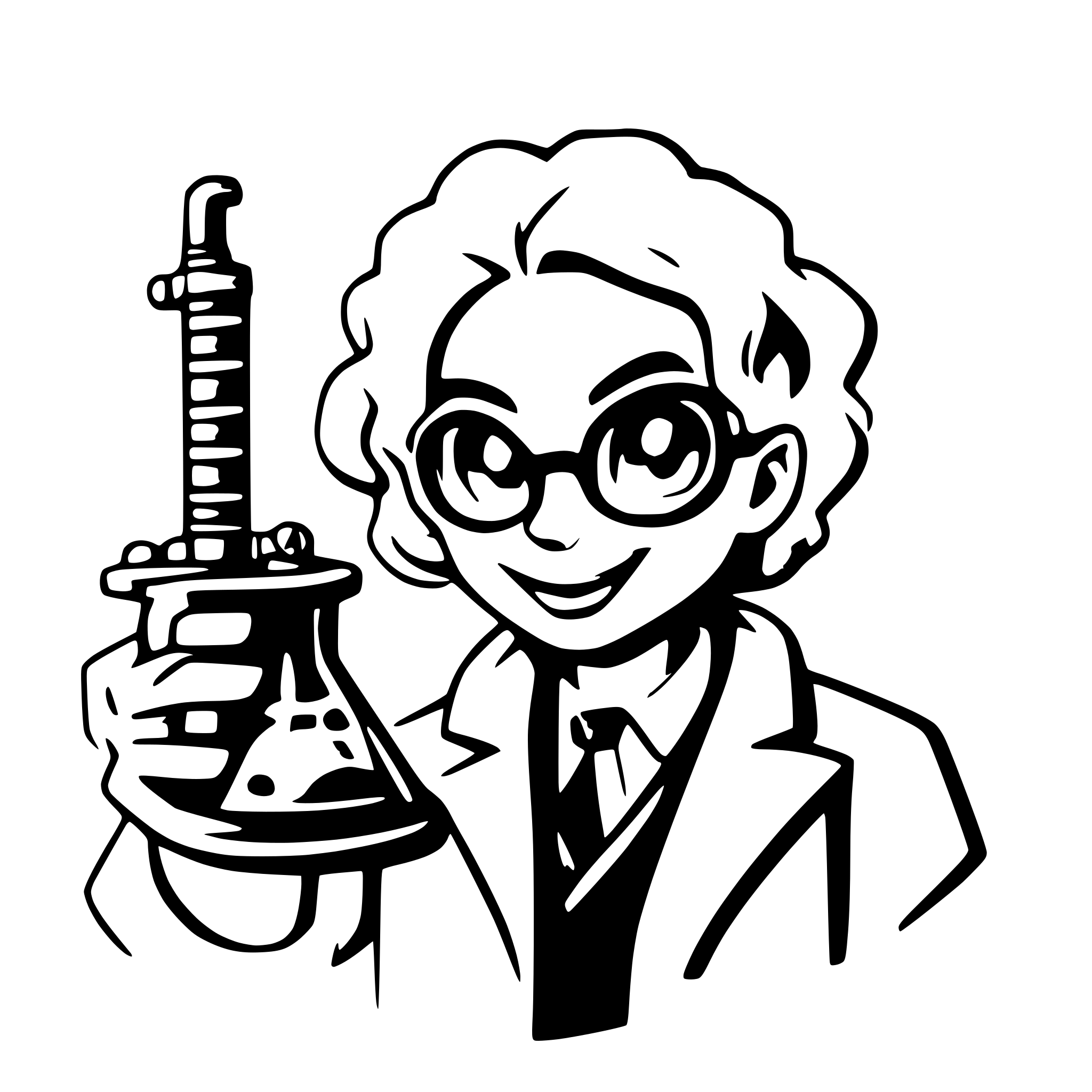 AI-generated SVG of 'crazy scientist'