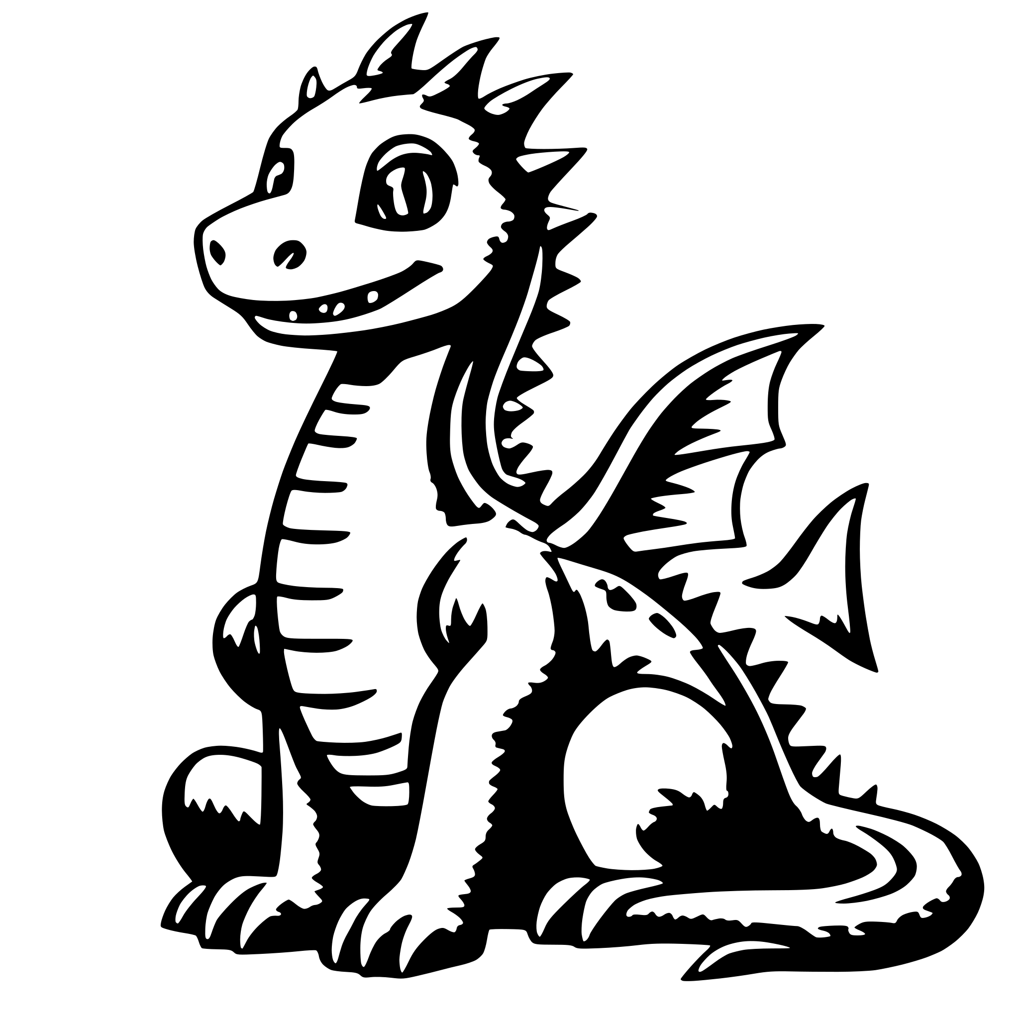 AI-generated SVG of a Cute Dragon