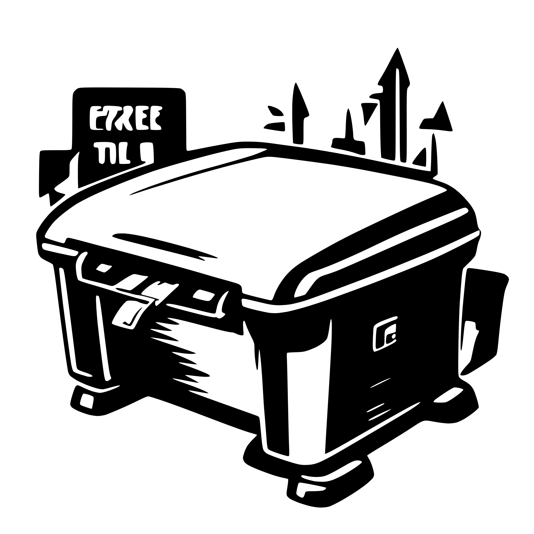 AI-generated SVG of a free hand style printer