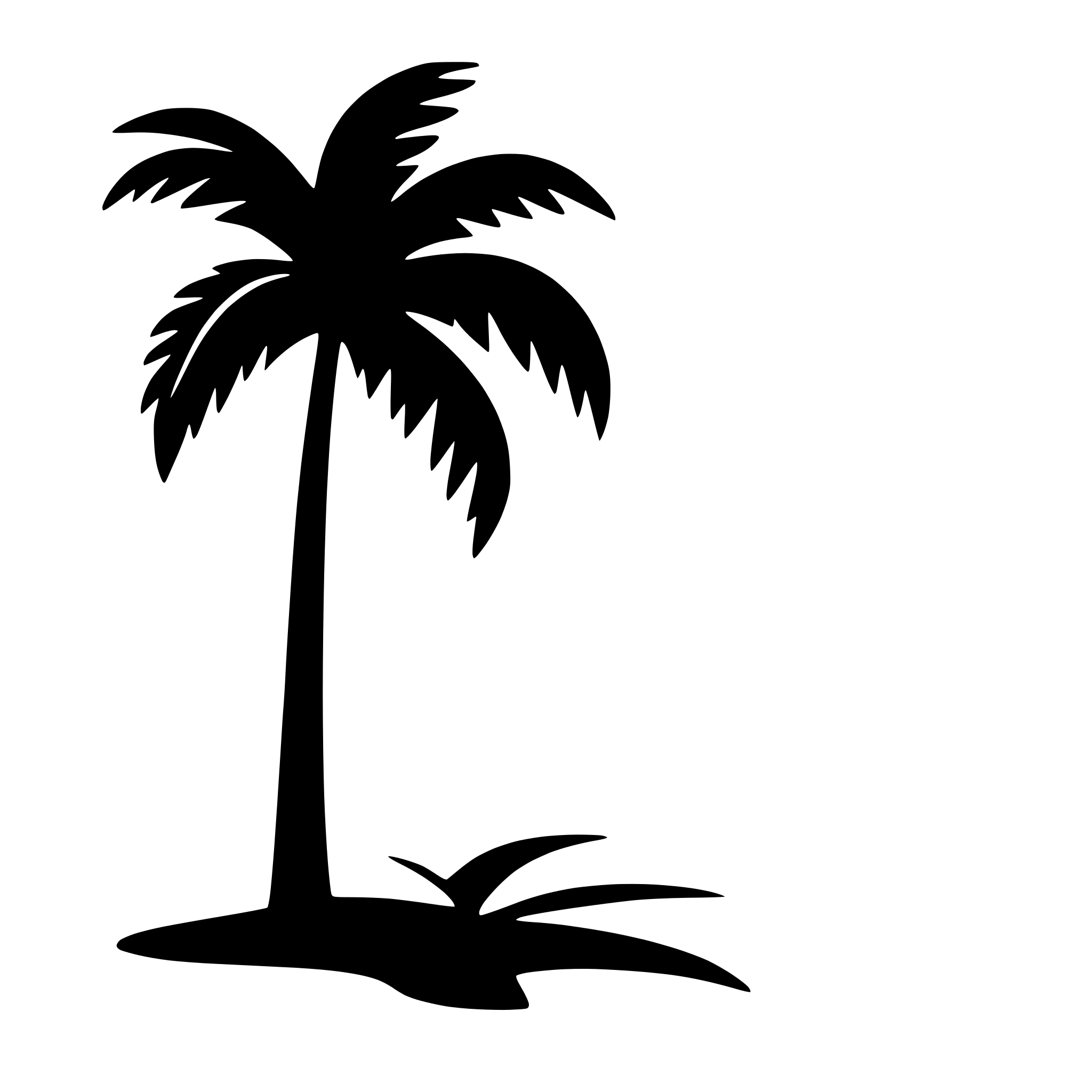 AI-generated SVG of a palm tree on a tropical beach