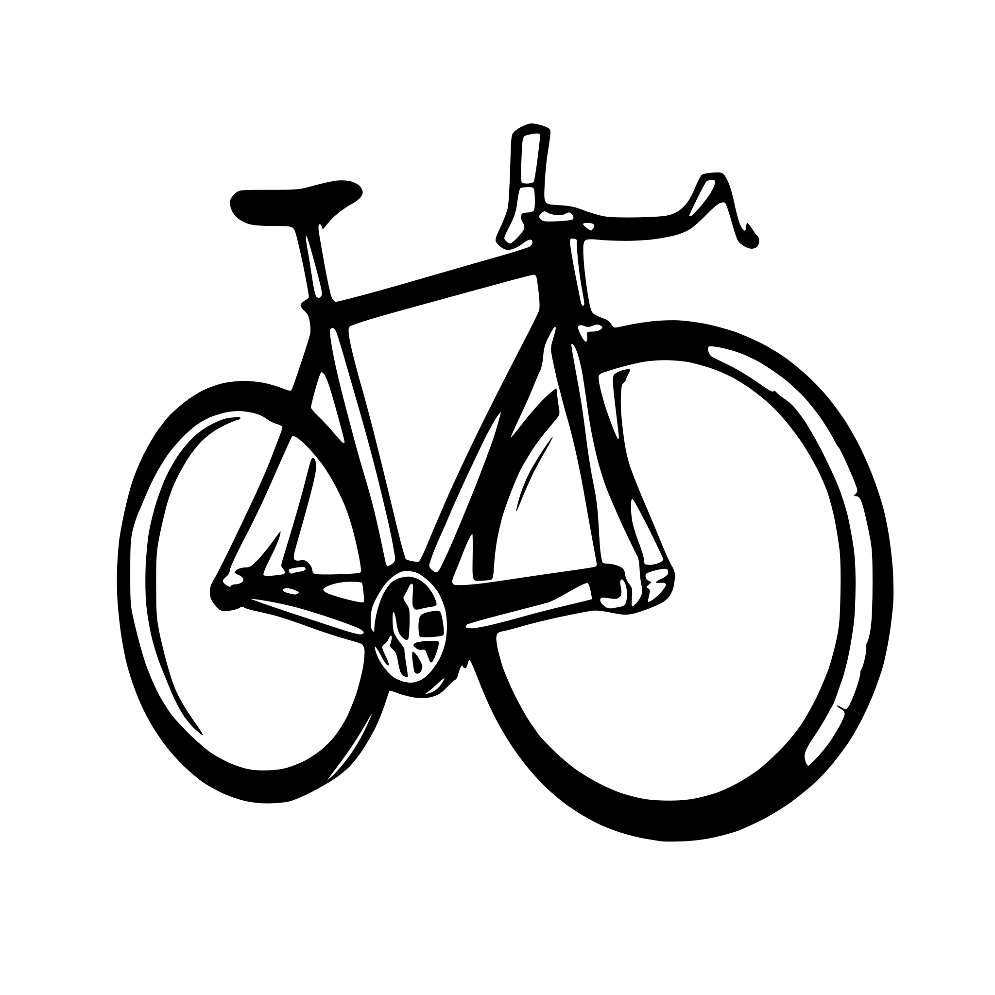 AI-generated SVG of a gravel bike from side