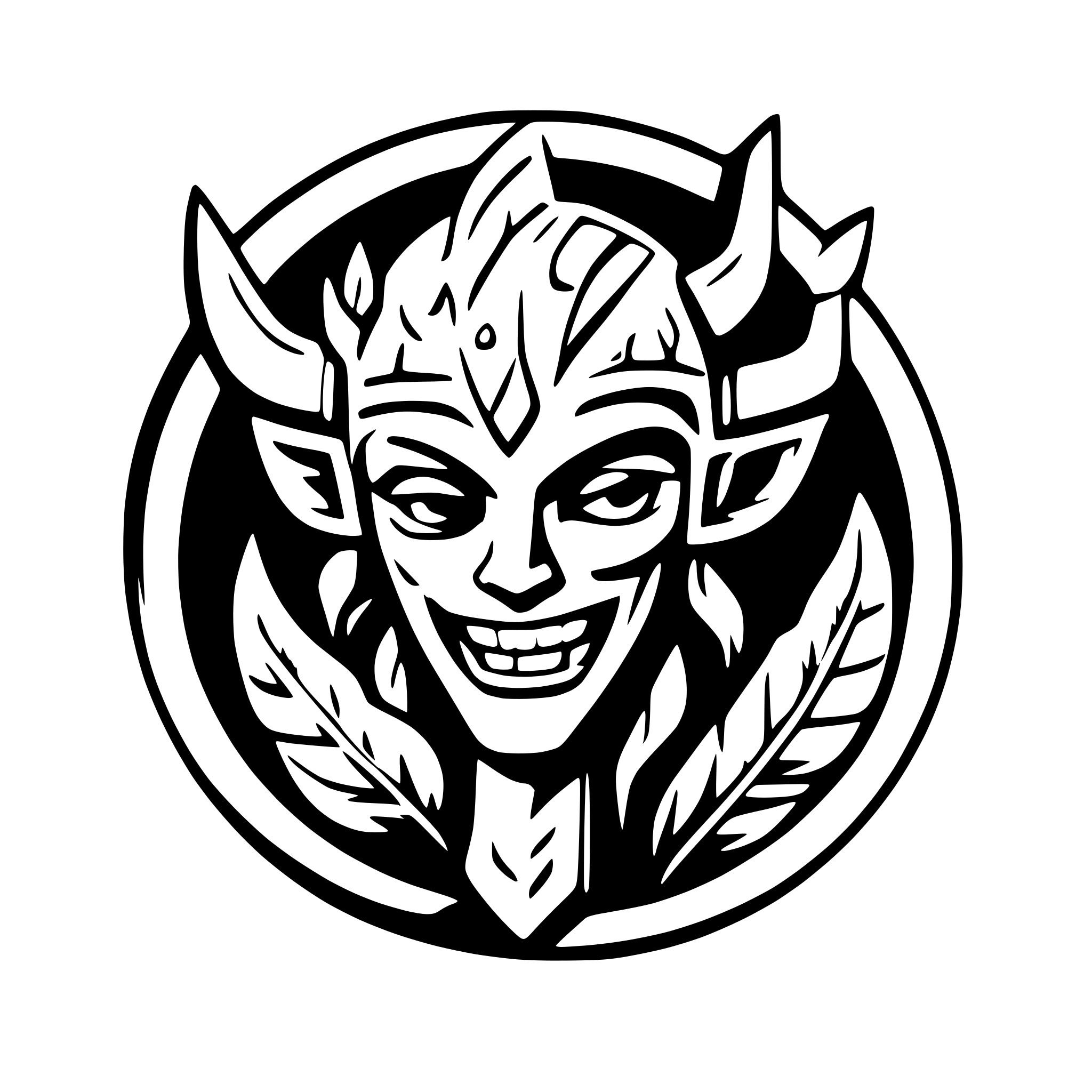 AI-generated SVG of 'guayota, guanche, demon'