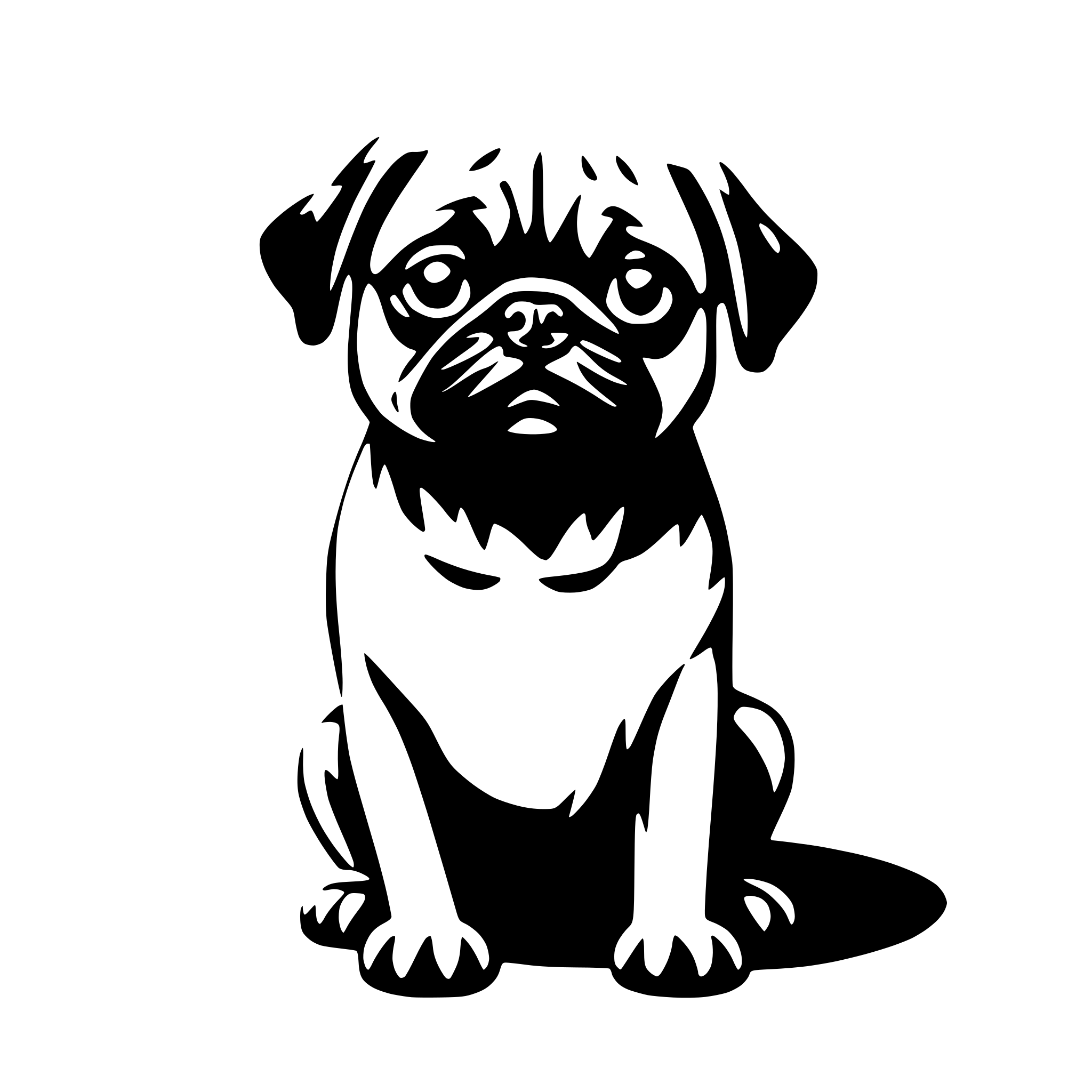 AI-generated SVG of 'a pug'