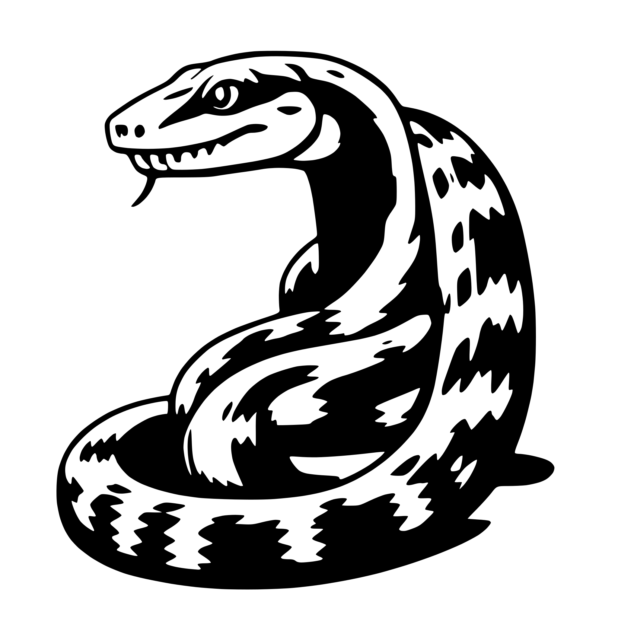 AI-generated SVG of a snake
