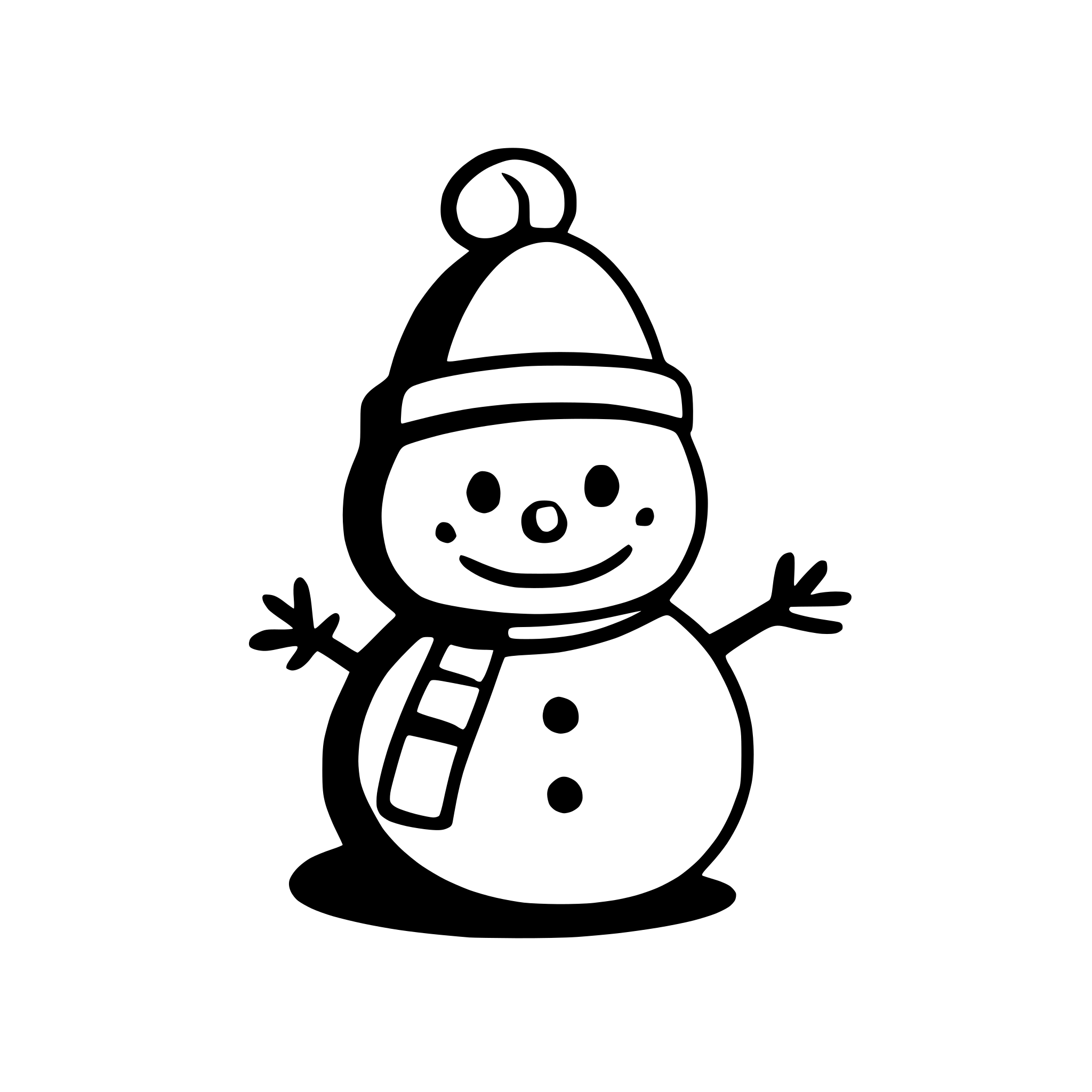 AI-generated SVG of a snowman
